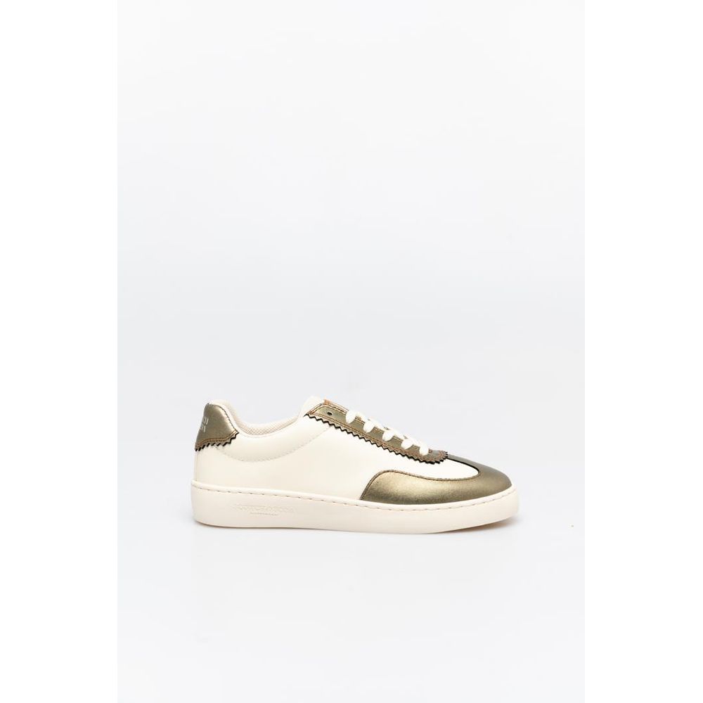 Scotch & Soda Bronze Leather Low Top Sneakers