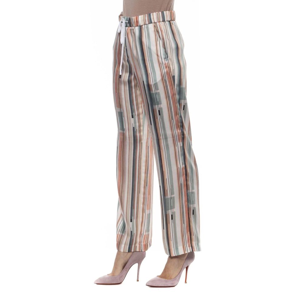Peserico Multicolor Viscose Casual Pants