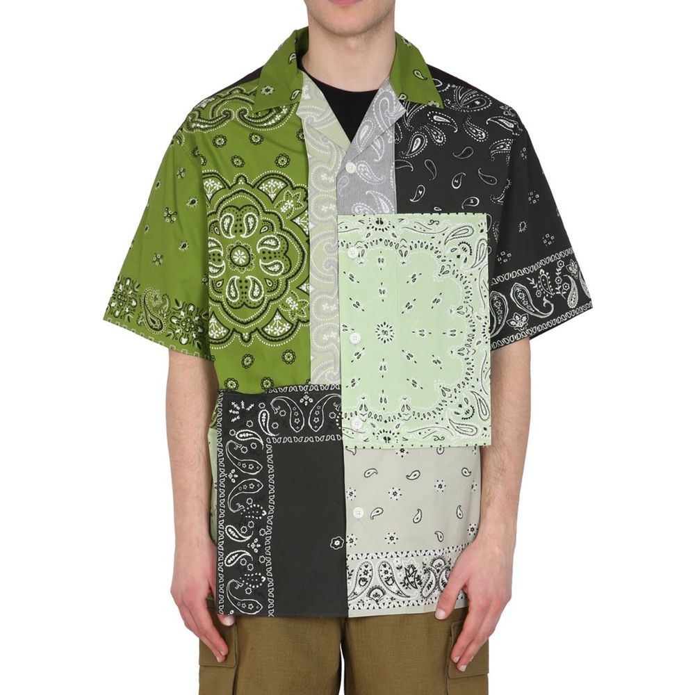 Kenzo Bicolor Cotton Pattern Shirt