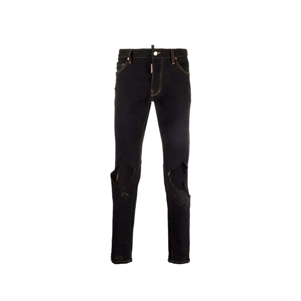 Dsquared² Black Cotton Skinny Jeans
