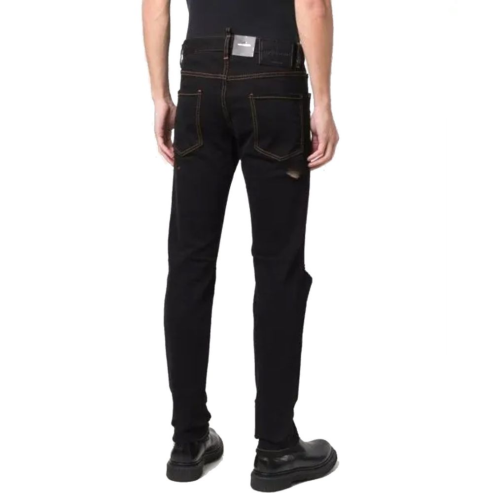 Dsquared² Black Cotton Skinny Jeans