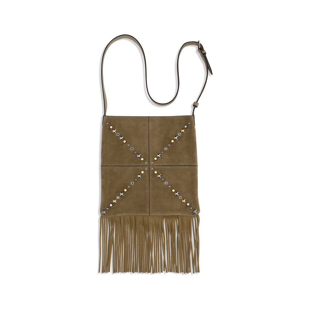 Valentino Garavani Beige Calf Leather Bos Taurus Shoulder Bag