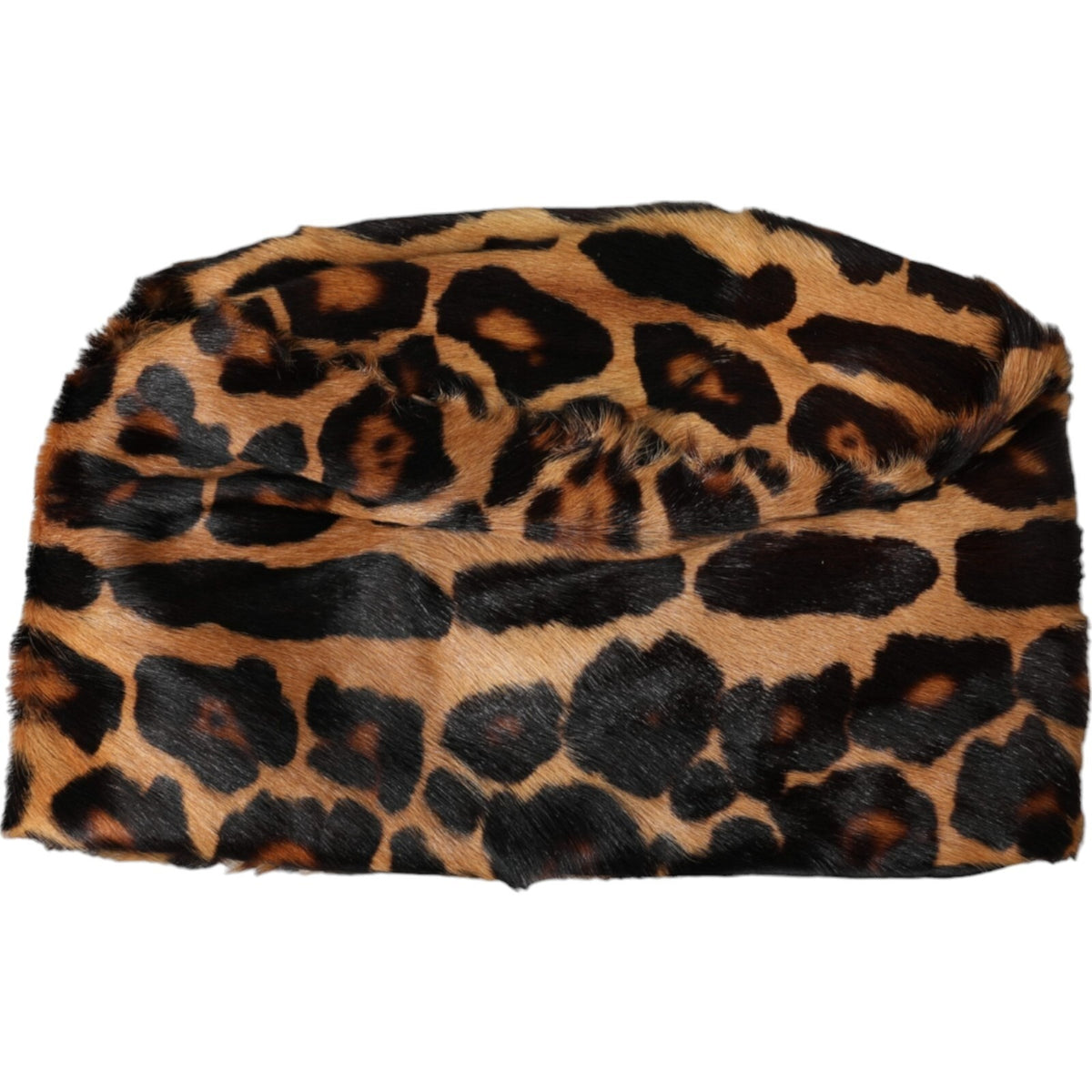 Dolce & Gabbana Brown Leopard Fur Women Bucket Capello Hat