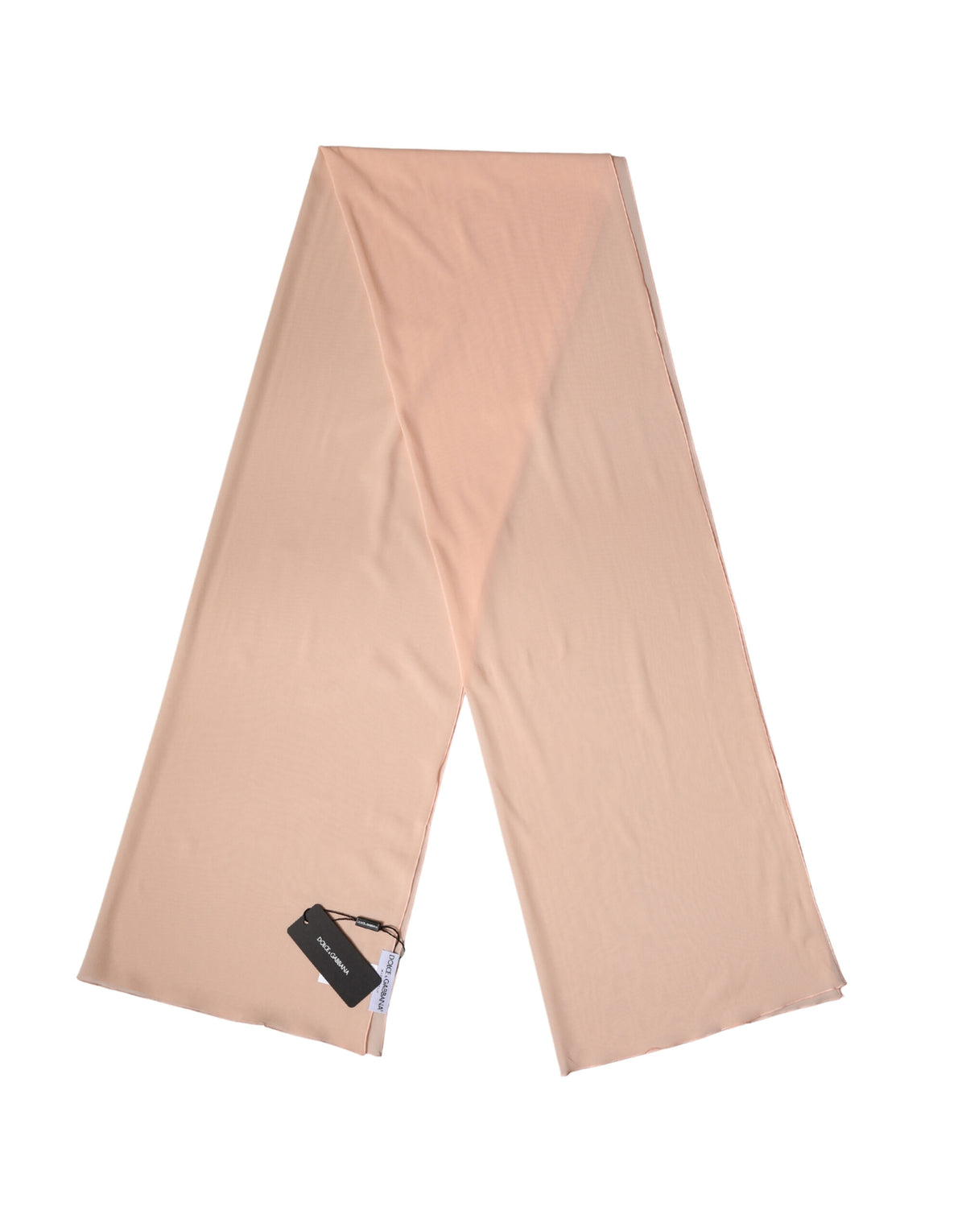 Dolce & Gabbana Peach Silk Neck Wrap Shawl Women Stole 200cm x 64cm Scarf