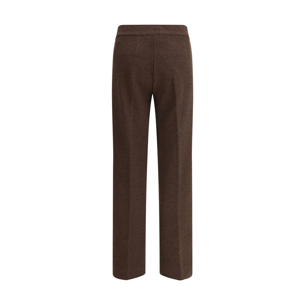 Avenue Montaigne Brown Polyester Casual Pants