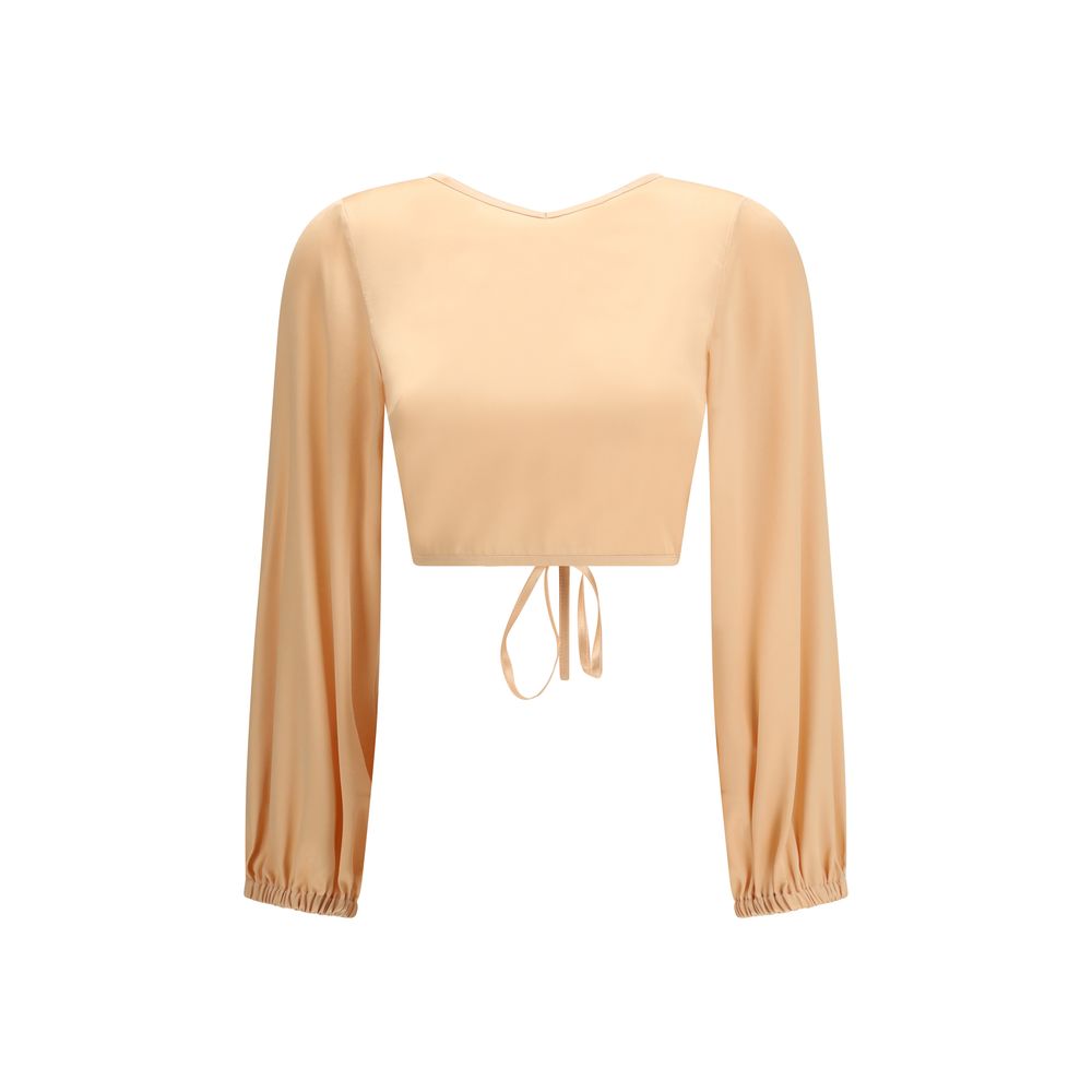 Kristina Ti Orange Silk Blouse
