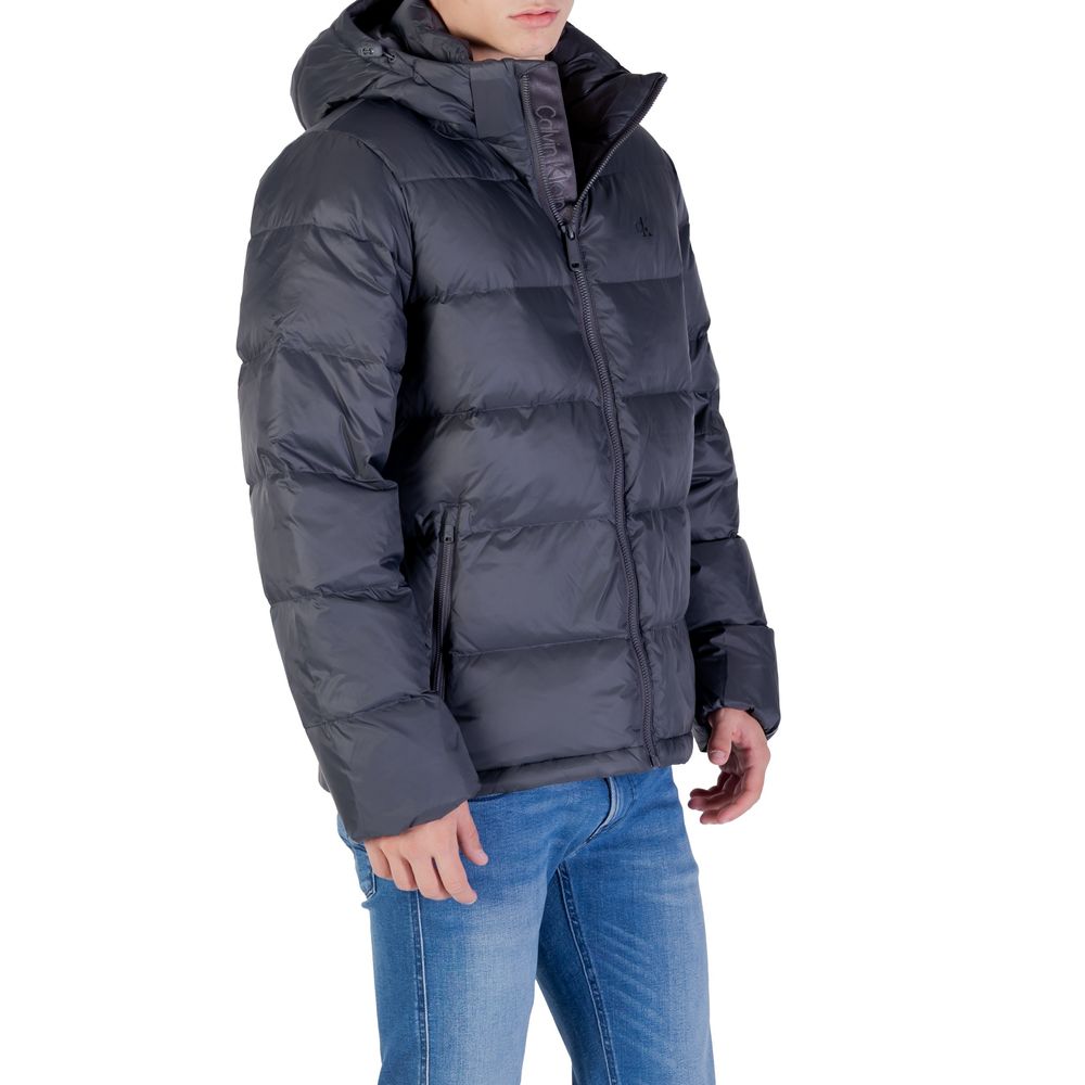 Calvin Klein Jeans Gray Polyamide Coat