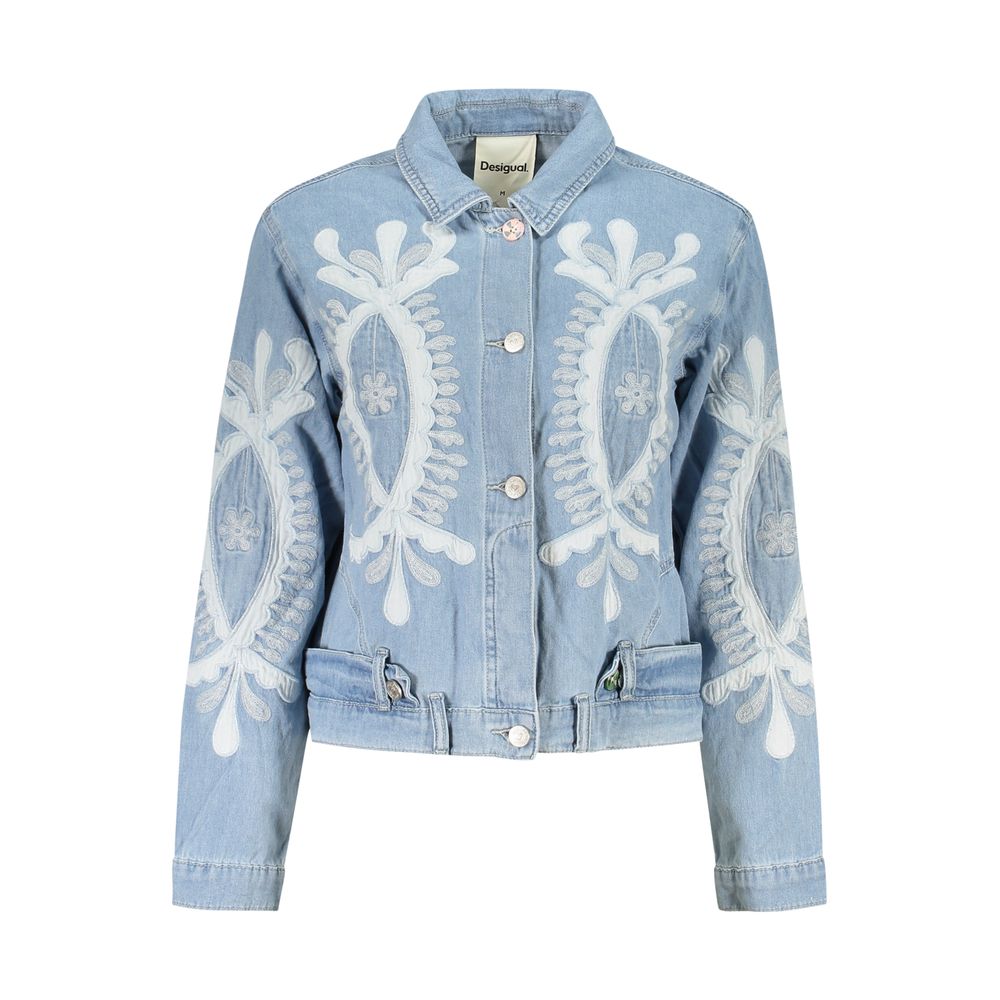 Desigual Azzurro Cotton Women Jacket