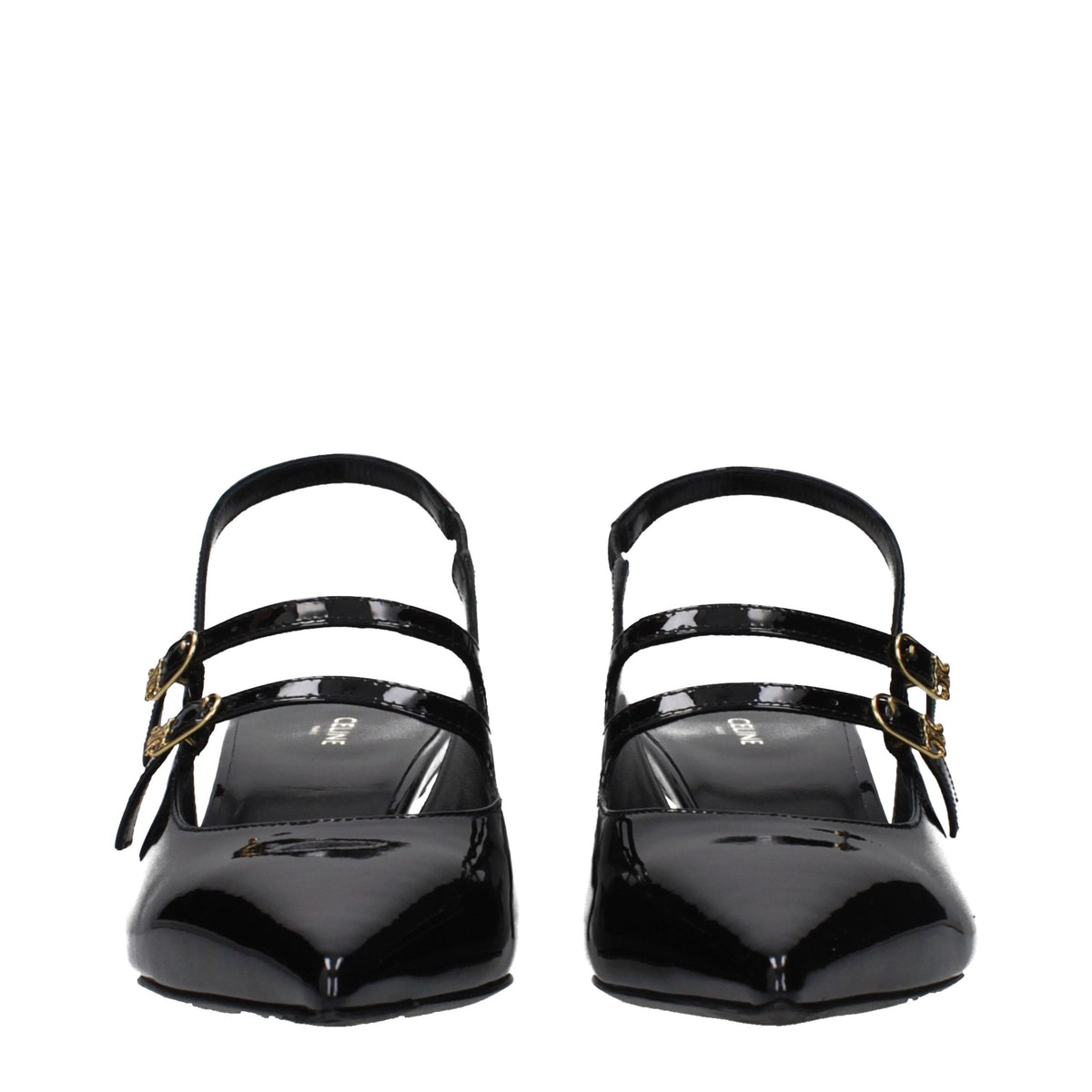 Celine Black Leather Sandals