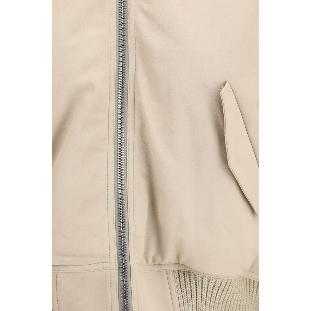 Rick Owens Beige Lamb Ovis Aries Bomber
