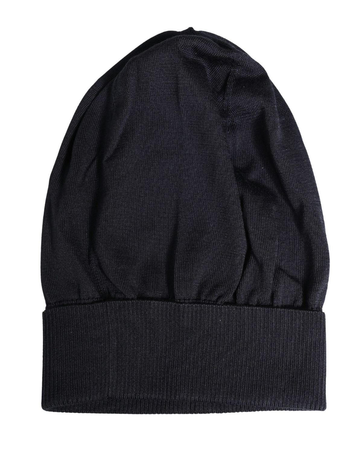 Dolce & Gabbana Black Solid Wool Knitted Winter Beanie Cap Hat