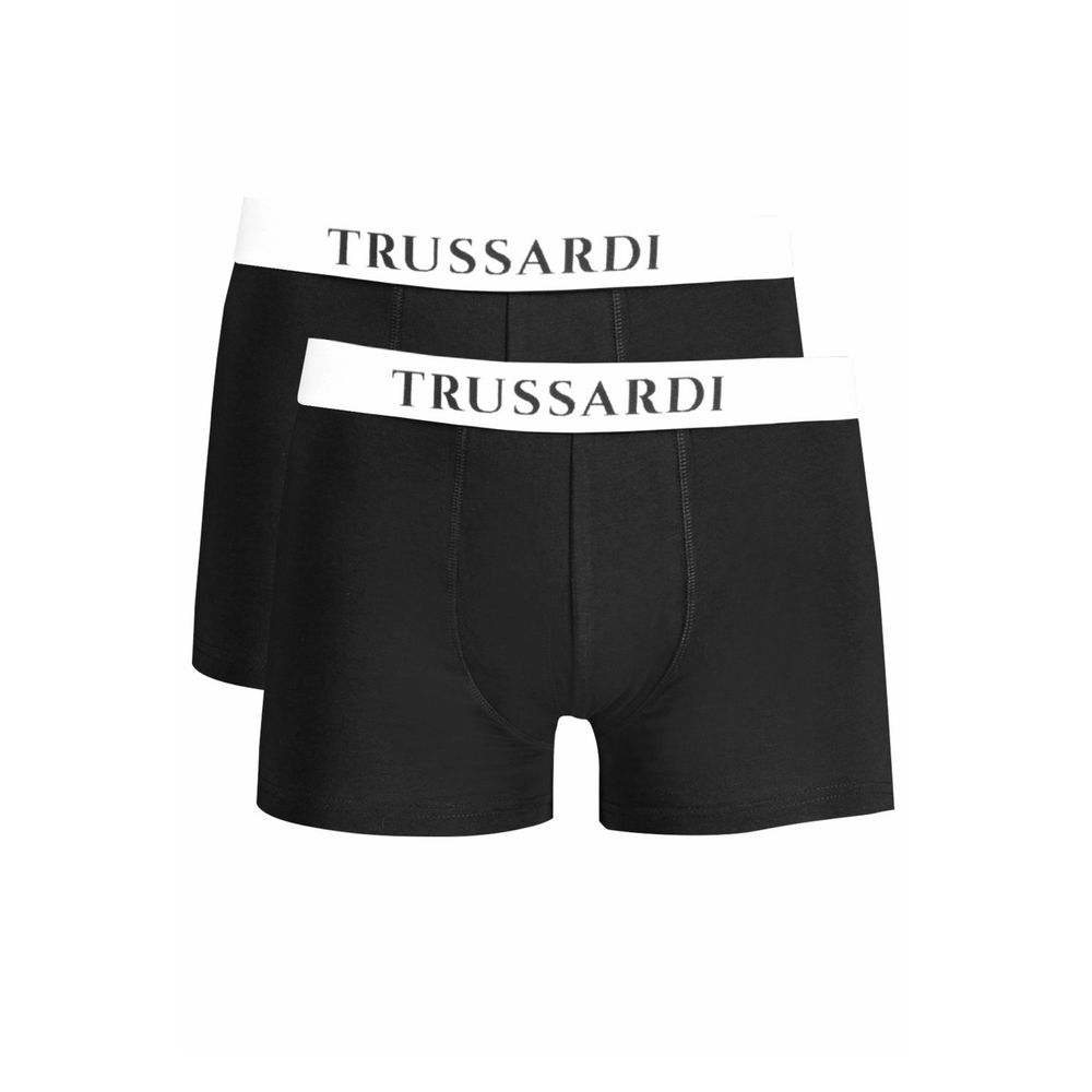 Trussardi Black Cotton Men's Boxer Briefs