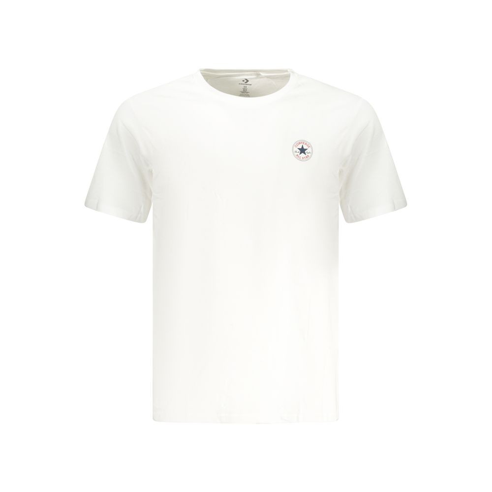 Converse White Cotton Men T-Shirt