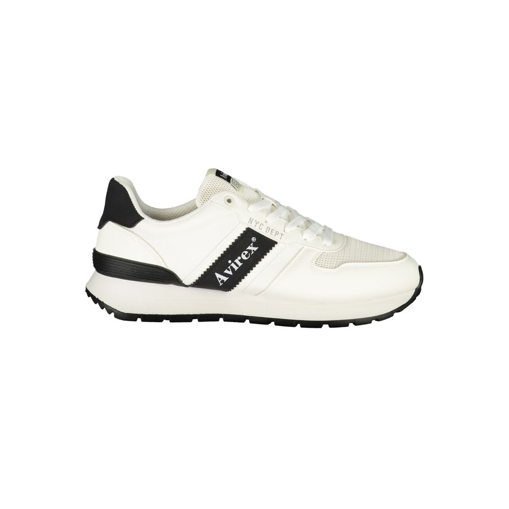 Avirex White Polyester Mens Sneaker