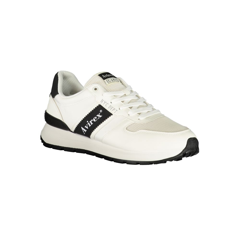 Avirex White Polyester Mens Sneaker