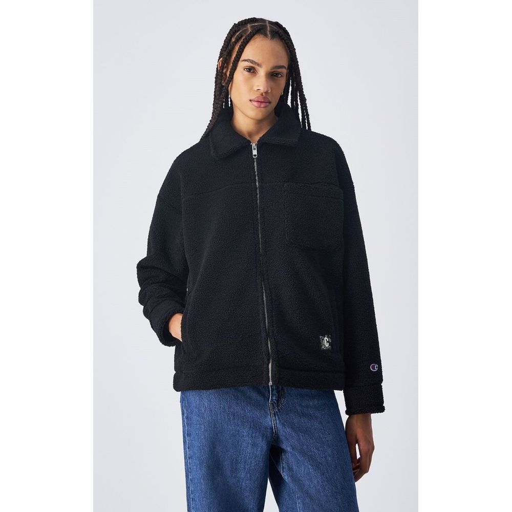 Champion Black Polyester Bomber
