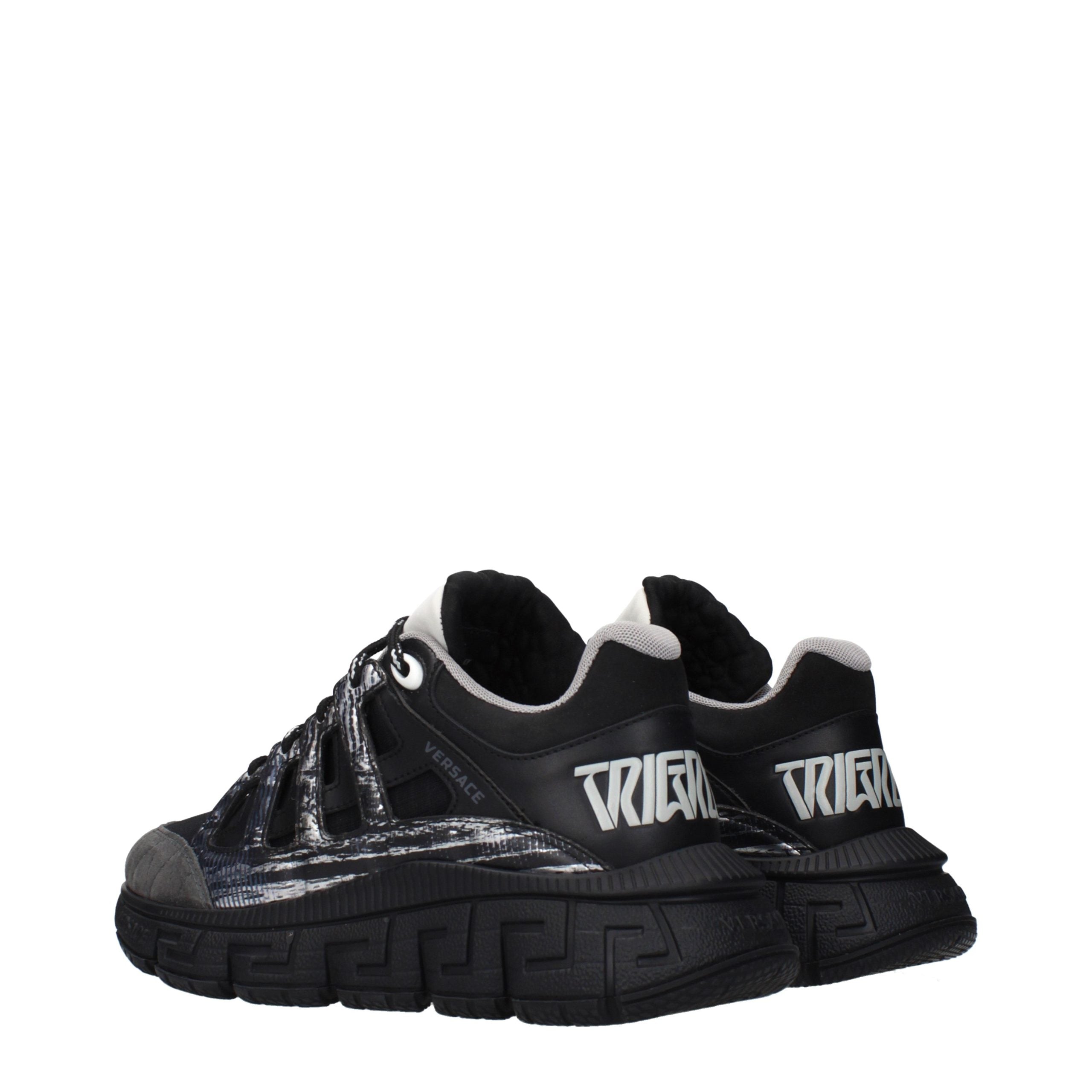 Versace Black Fabric Athletic Sneakers