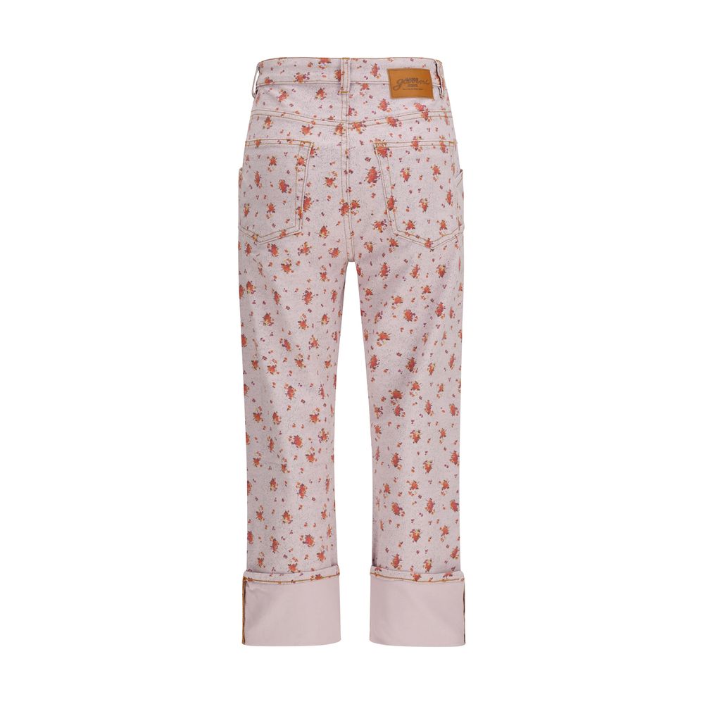Ganni Multicolor Cotton Cropped Pants