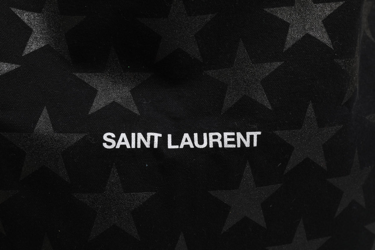 Saint Laurent Rive Droite Black Tote Bag With Star Print Tote bag