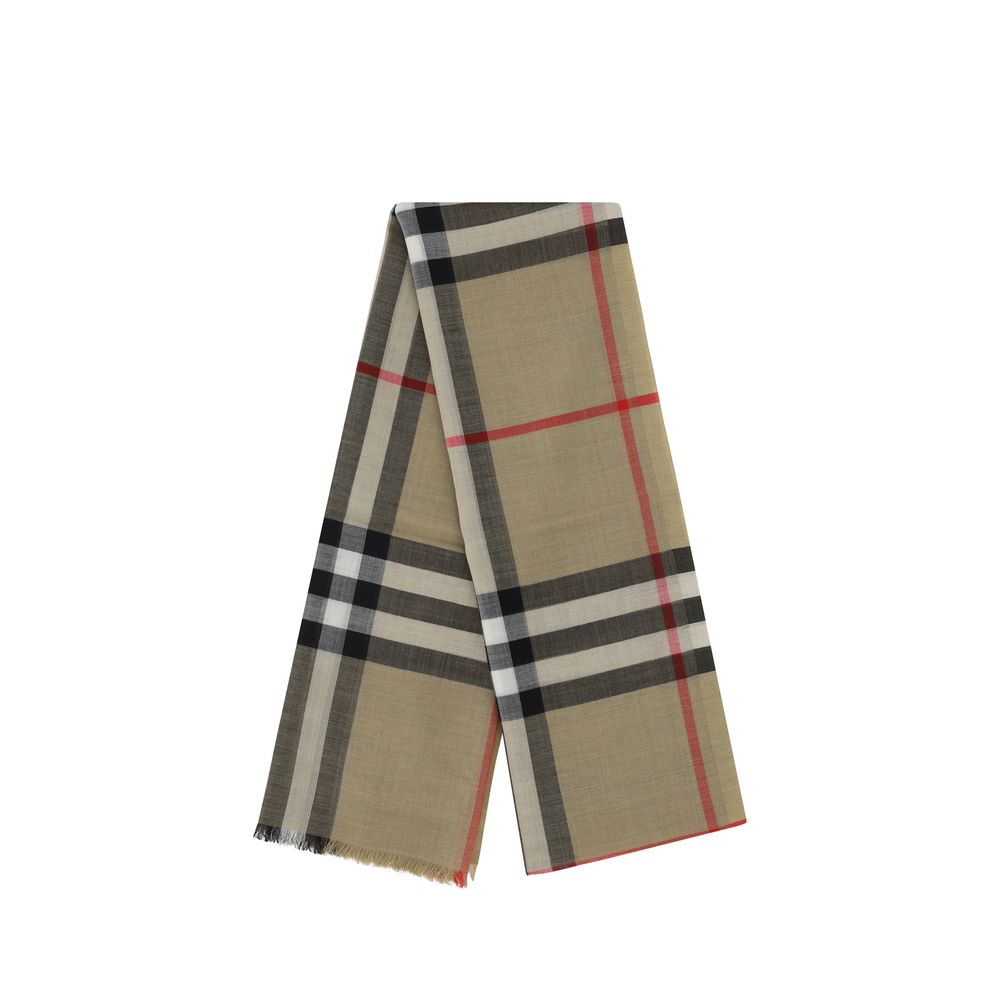 Burberry Beige Wool Oves Aries Scarf