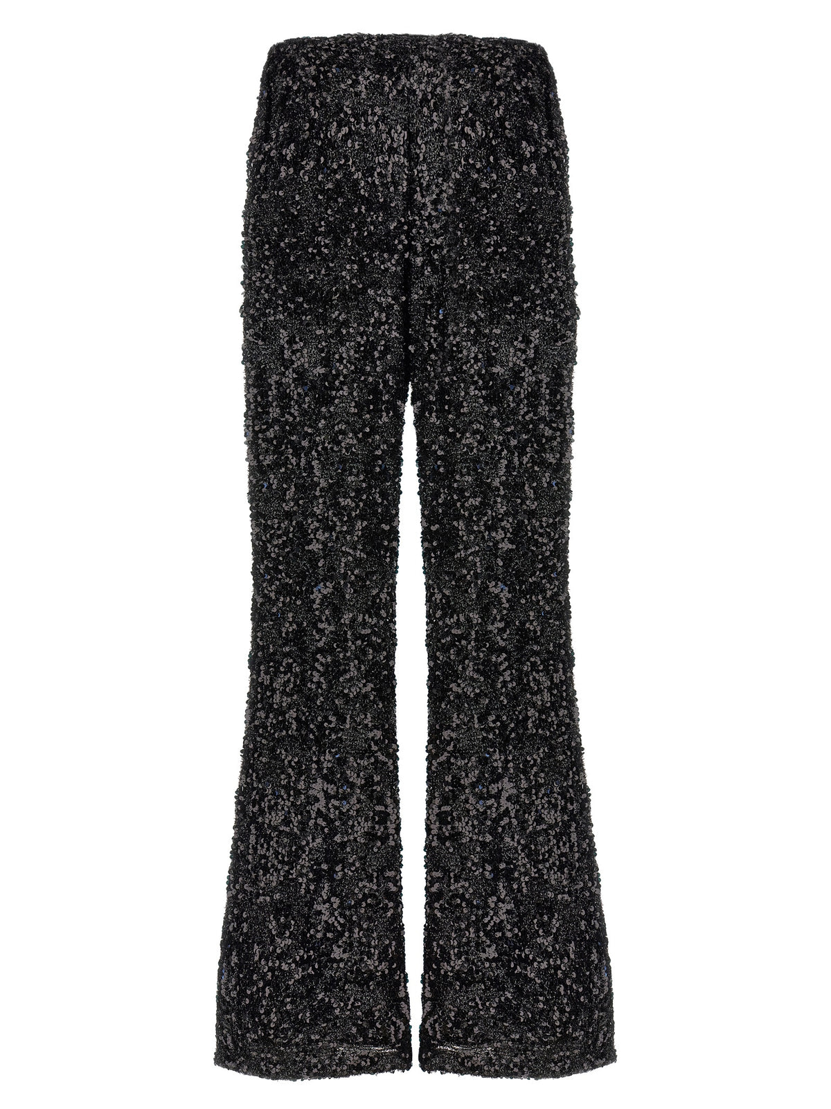 LE TWINS Black Polyester Flared Pants