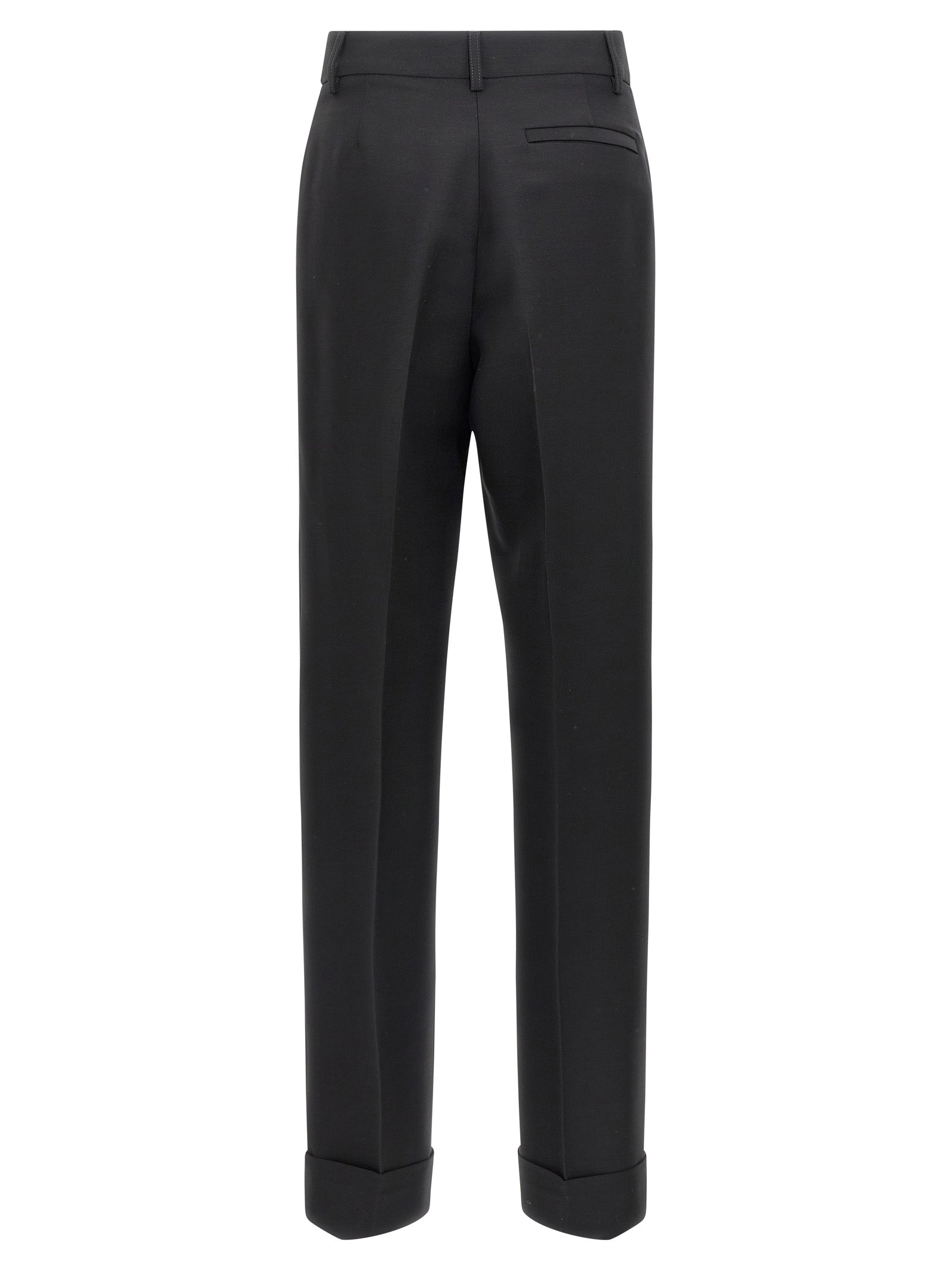 Ferragamo Black Viscose Dress Pants