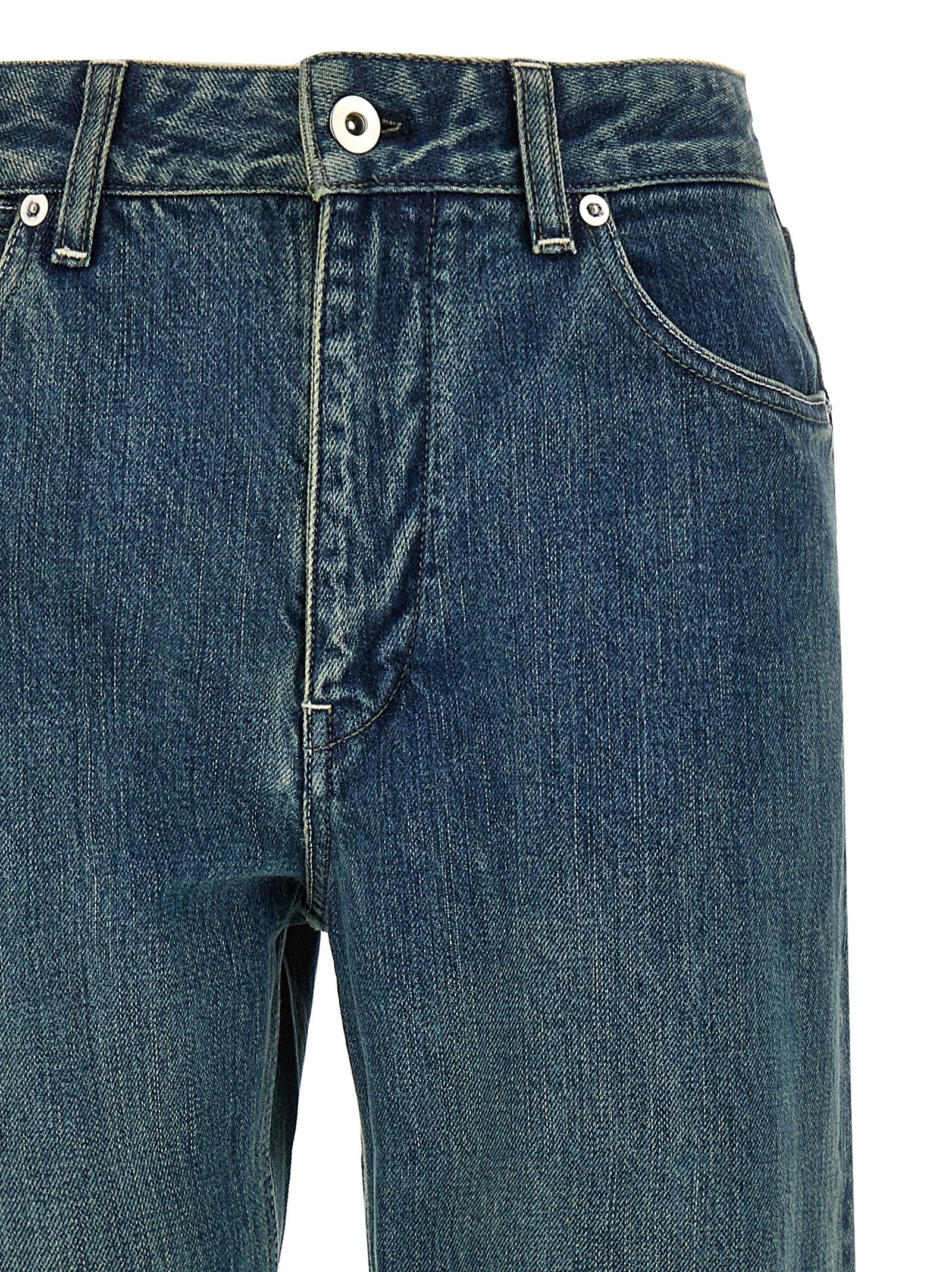Jil Sander Blue Cotton Slim Fit Jeans