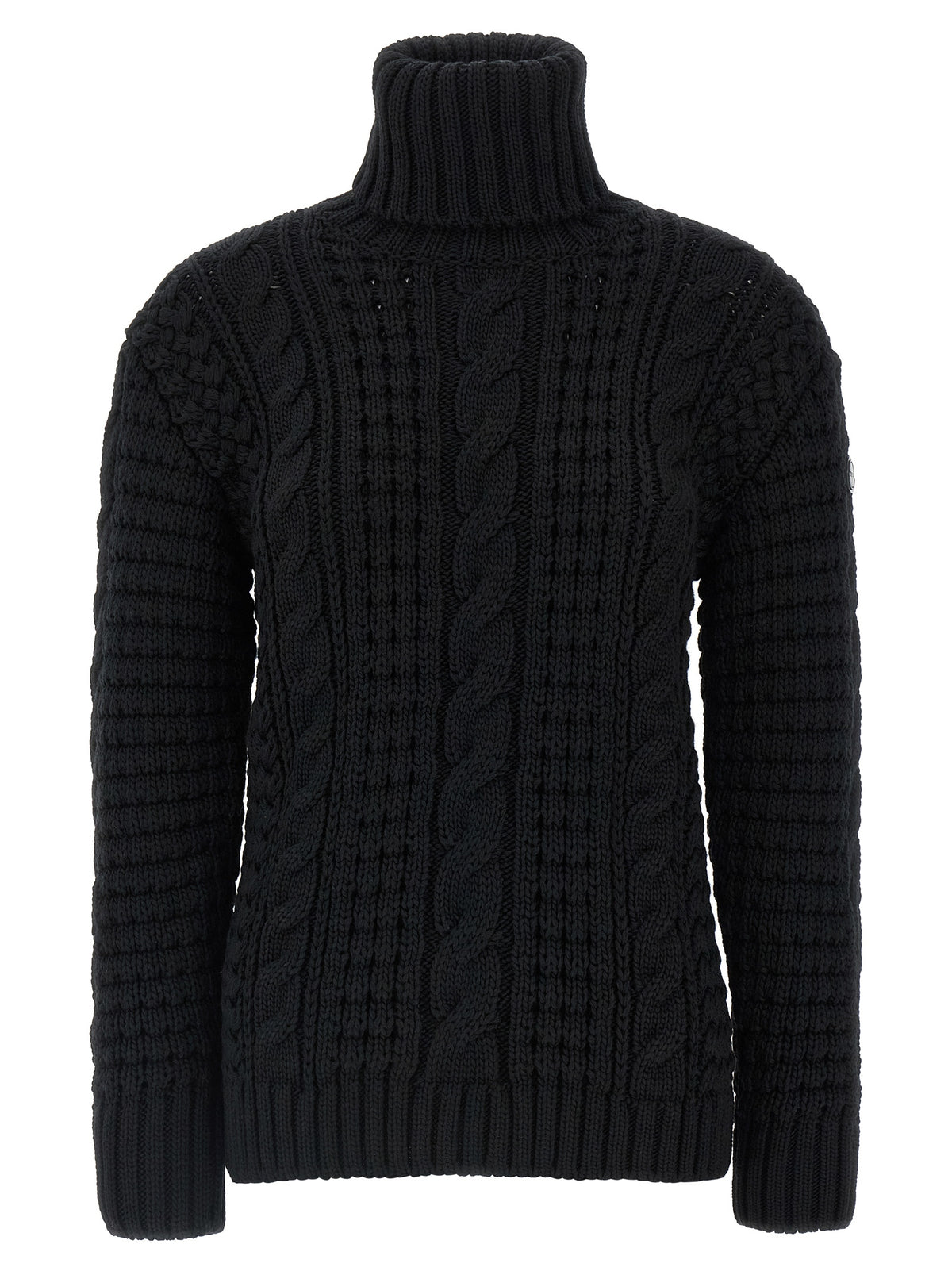 MONCLER GENIUS Black Virgin Wool Cardigan