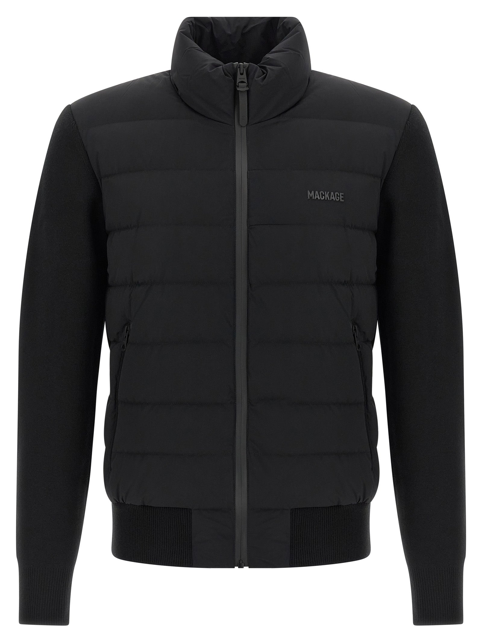 Mackage Blue Nylon Cardigan