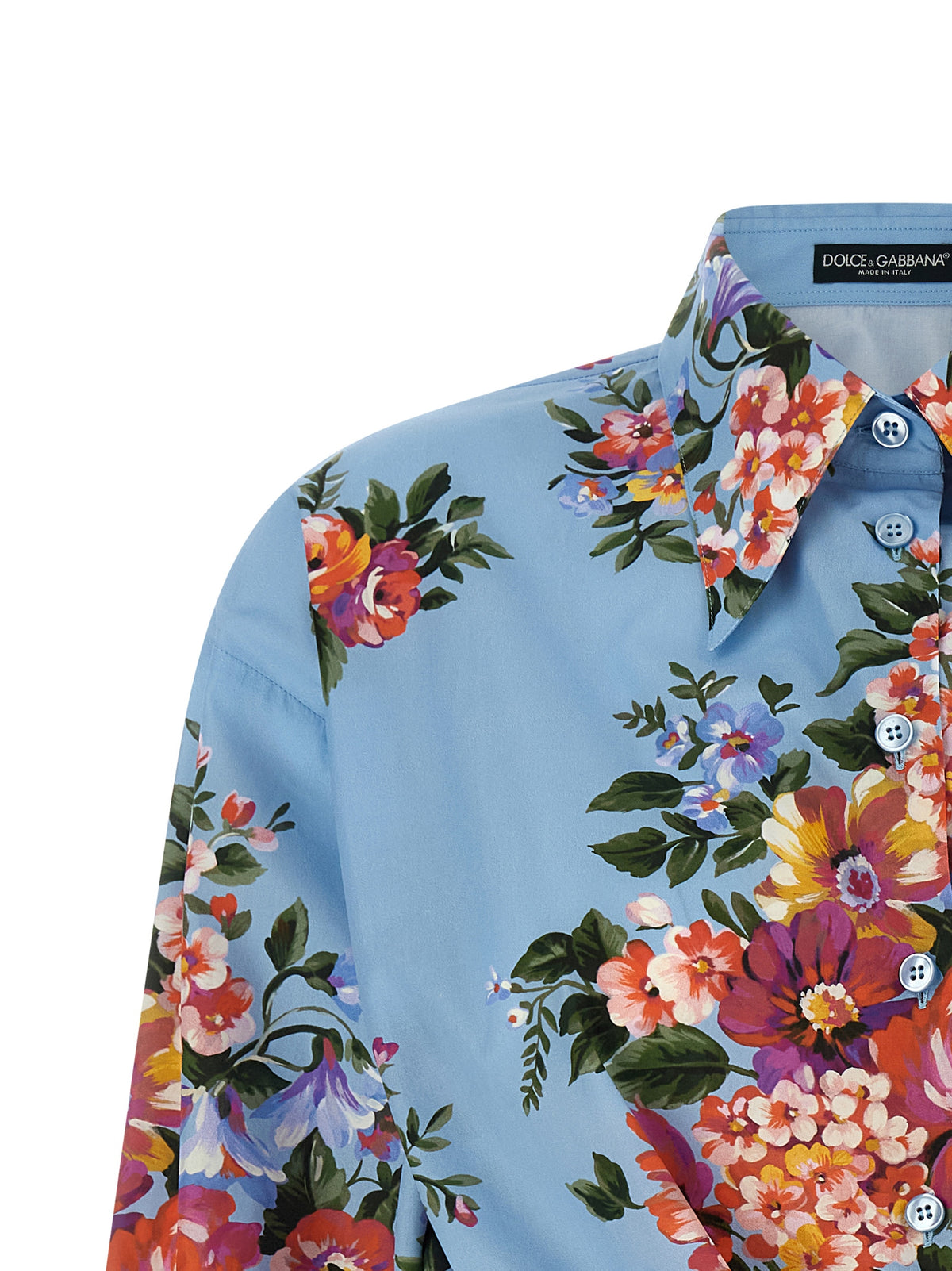 Dolce & Gabbana Blue Cotton Blouse