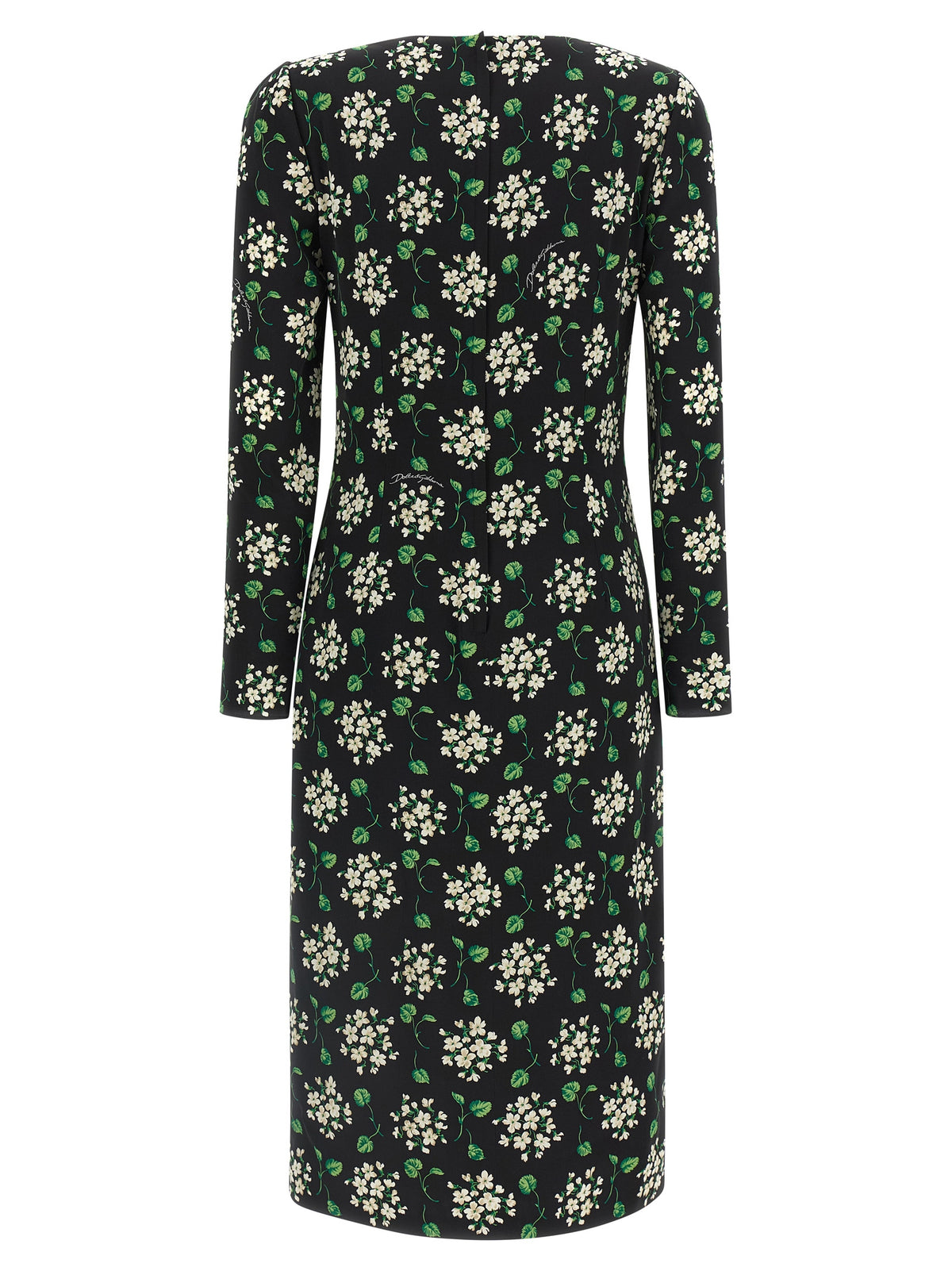 Dolce & Gabbana Black Synthetic Midi Dress
