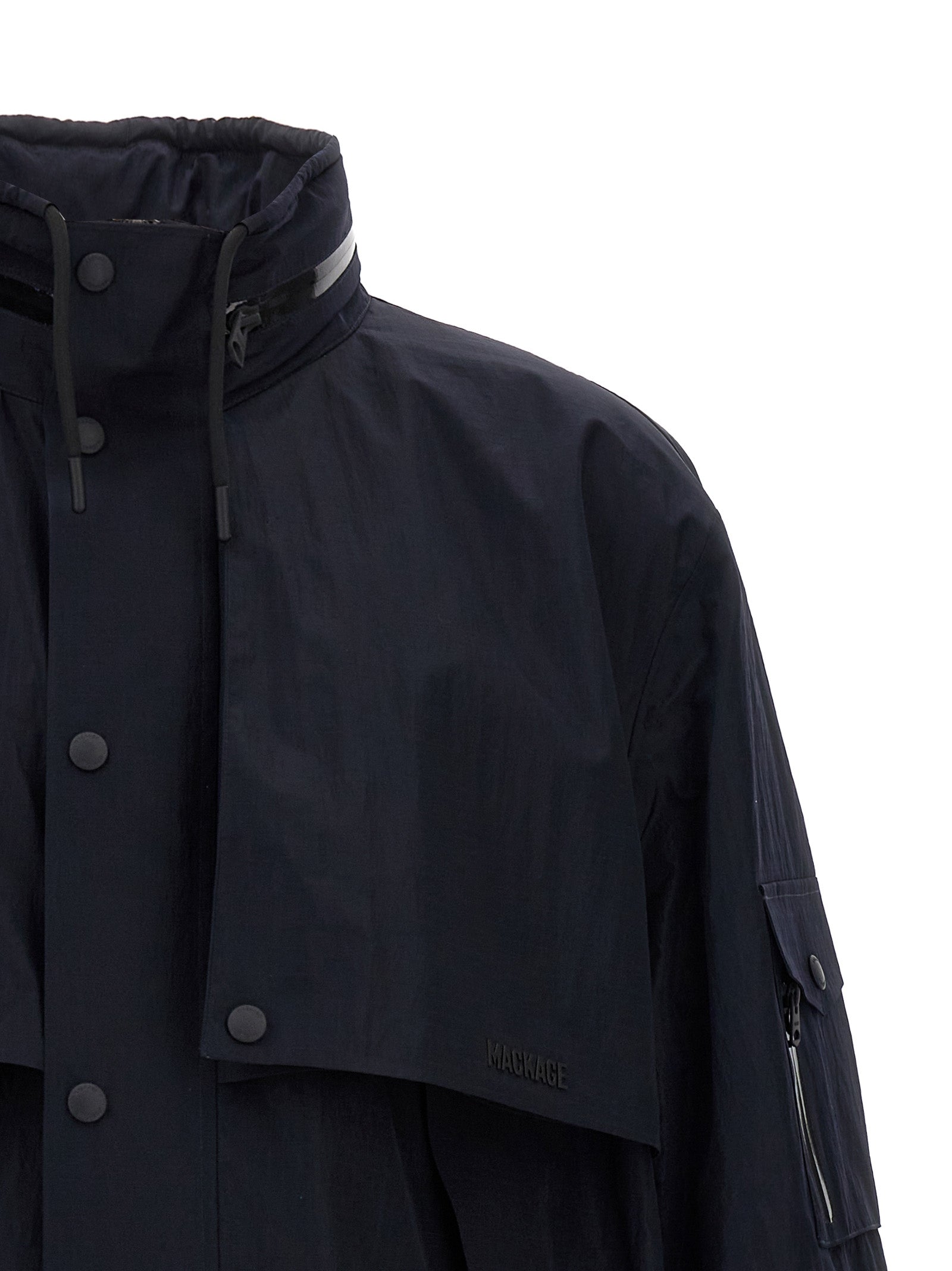 Mackage Blue Polyamide Shell Jacket