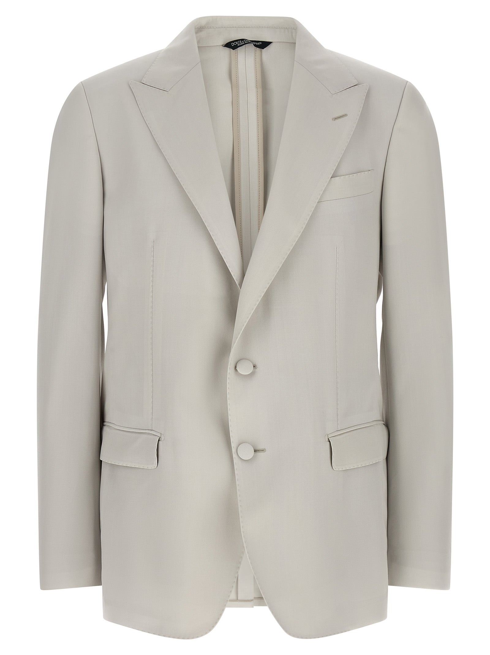 Dolce & Gabbana Gray Virgin Wool Blazer