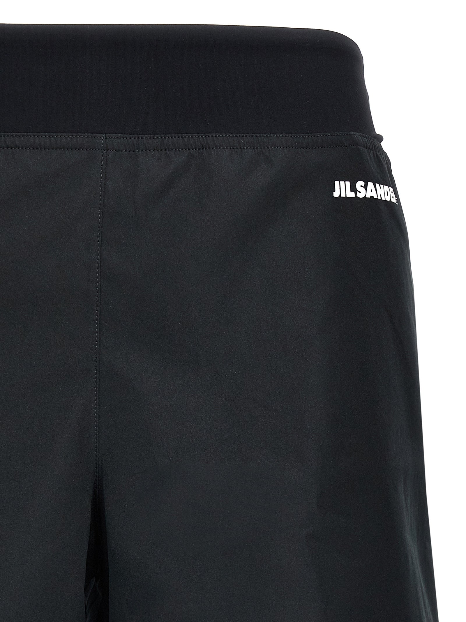 Jil Sander Black Polyester Bermuda Shorts