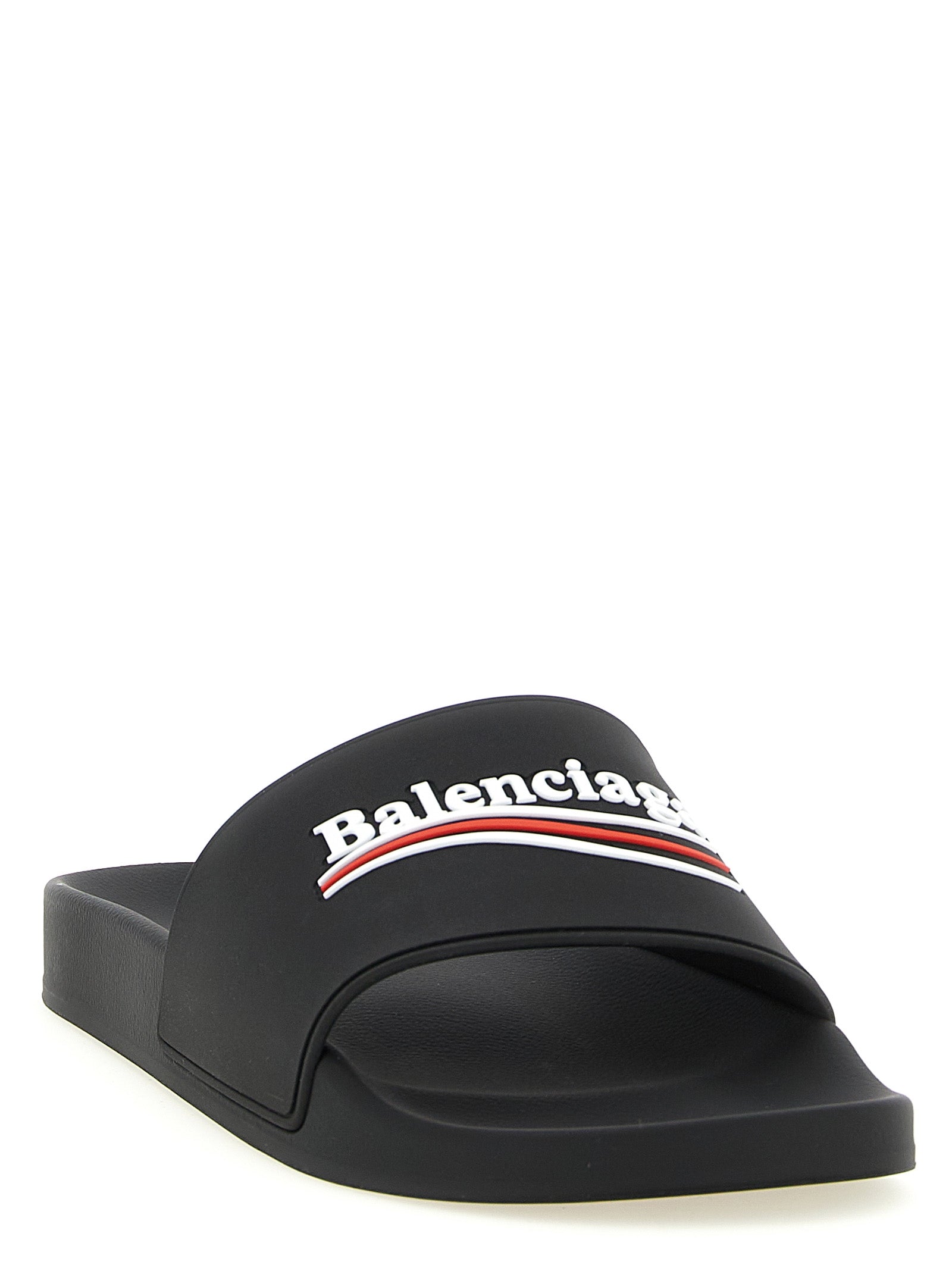 Balenciaga Black Plastic Slides