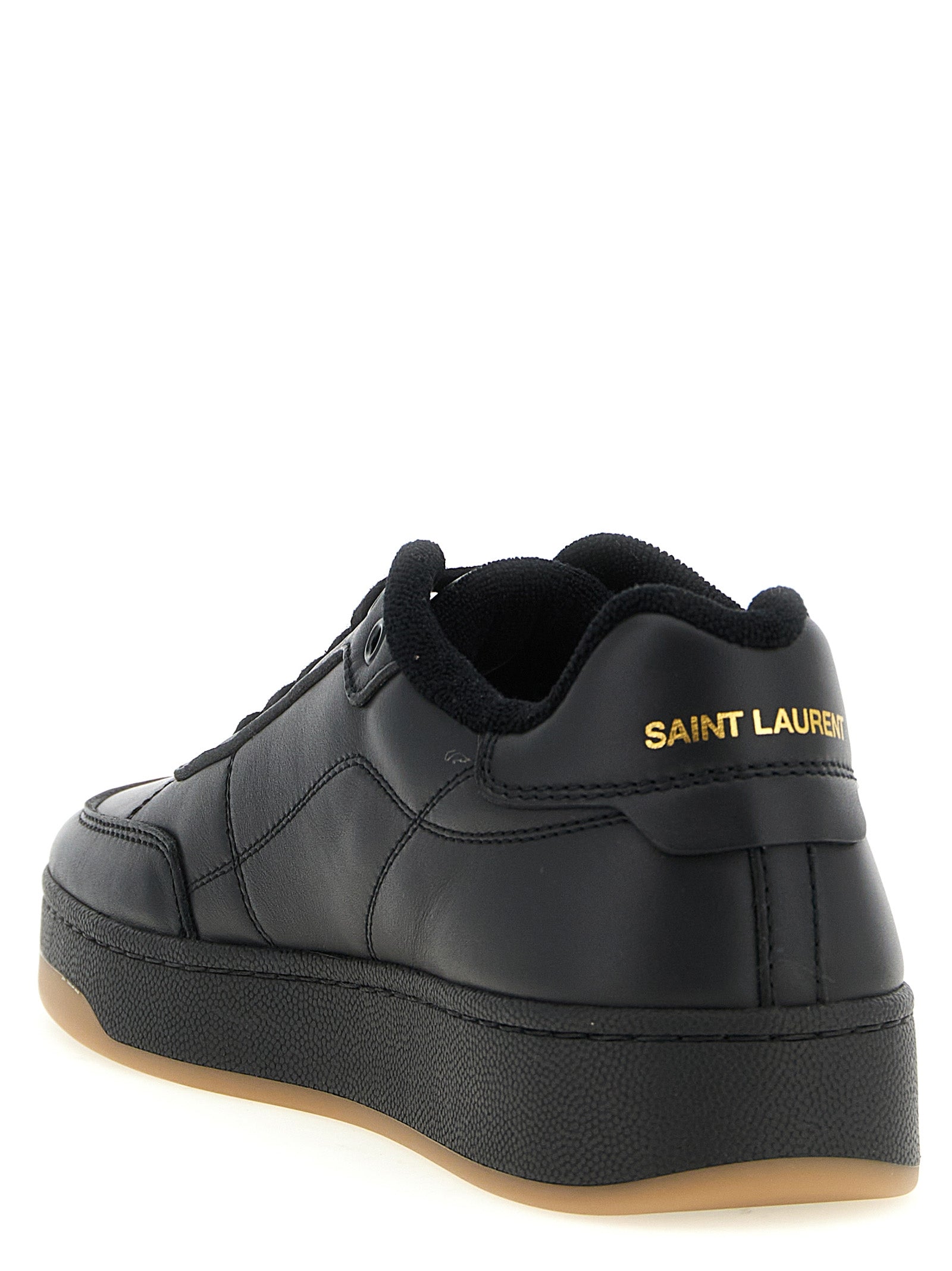Saint Laurent Black Calfskin Low Top Sneakers