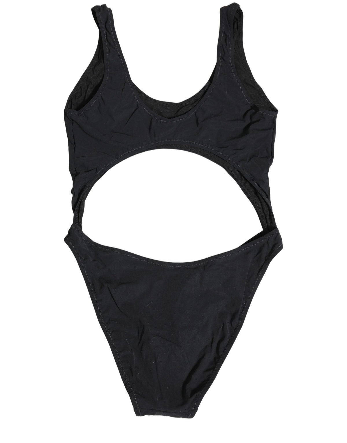 Dolce & Gabbana Black Cutout Logo One Piece Swimsuit Swimwear
