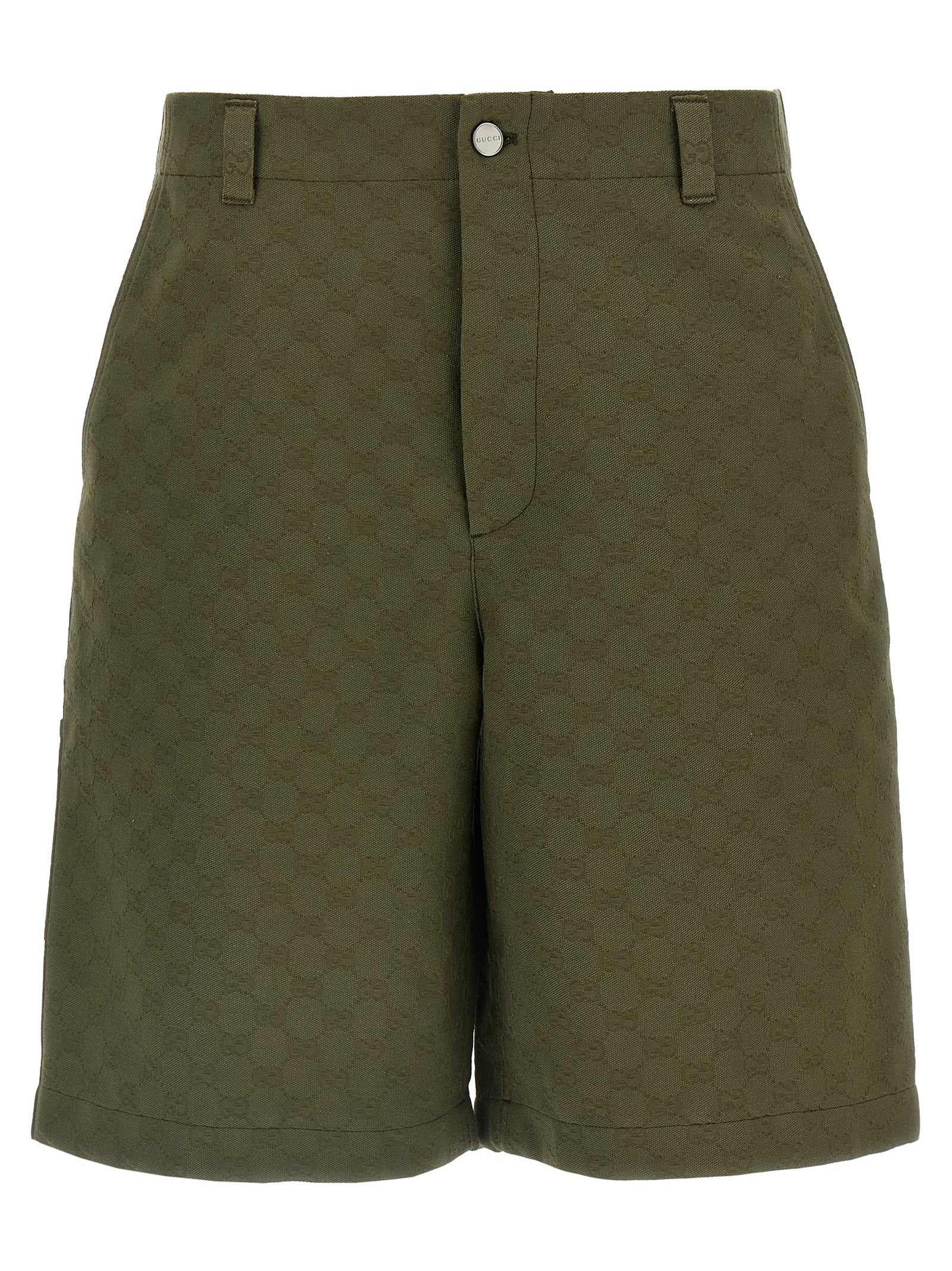 Gucci Bicolor Cotton Bermuda Shorts