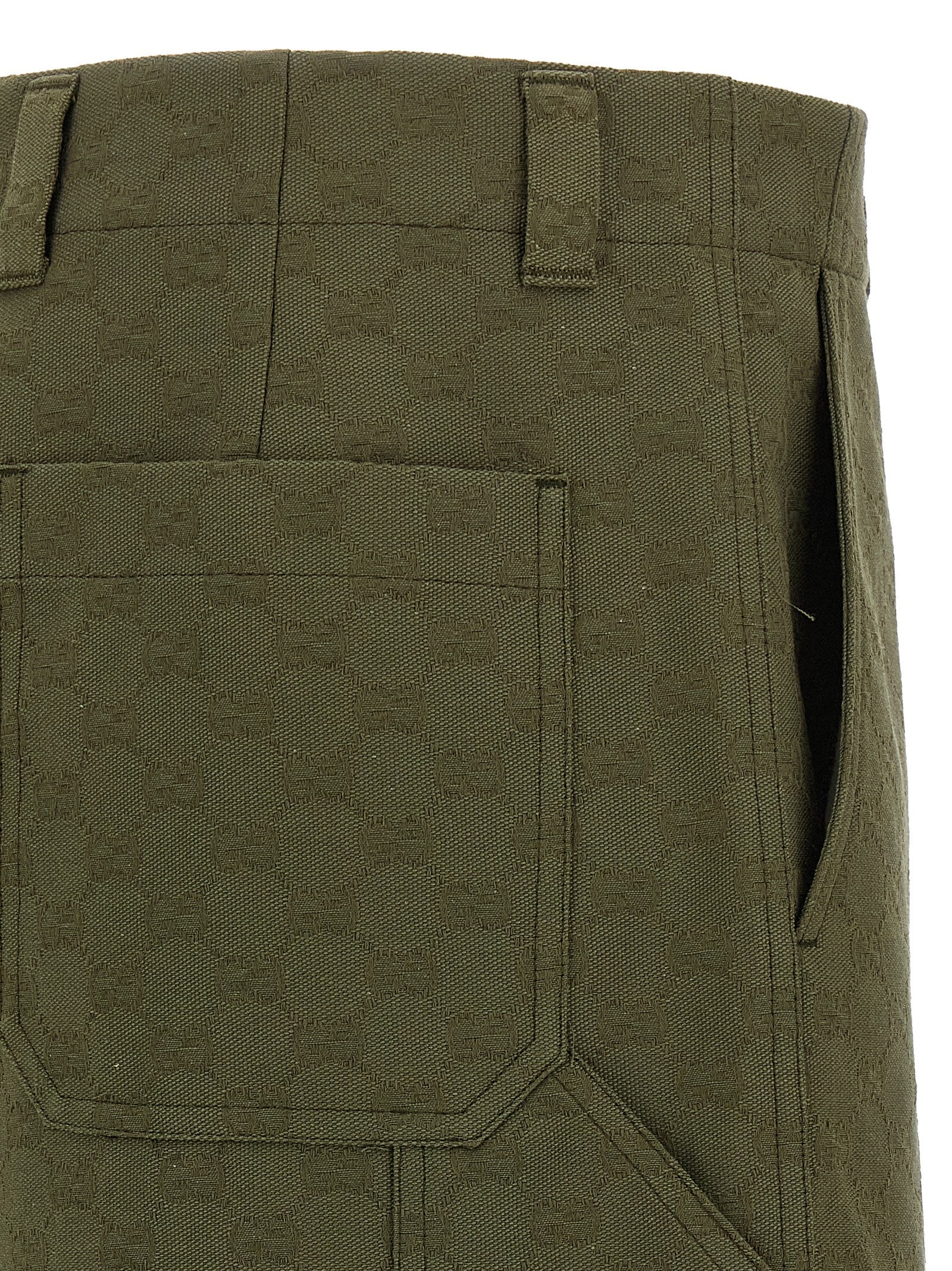 Gucci Bicolor Cotton Bermuda Shorts