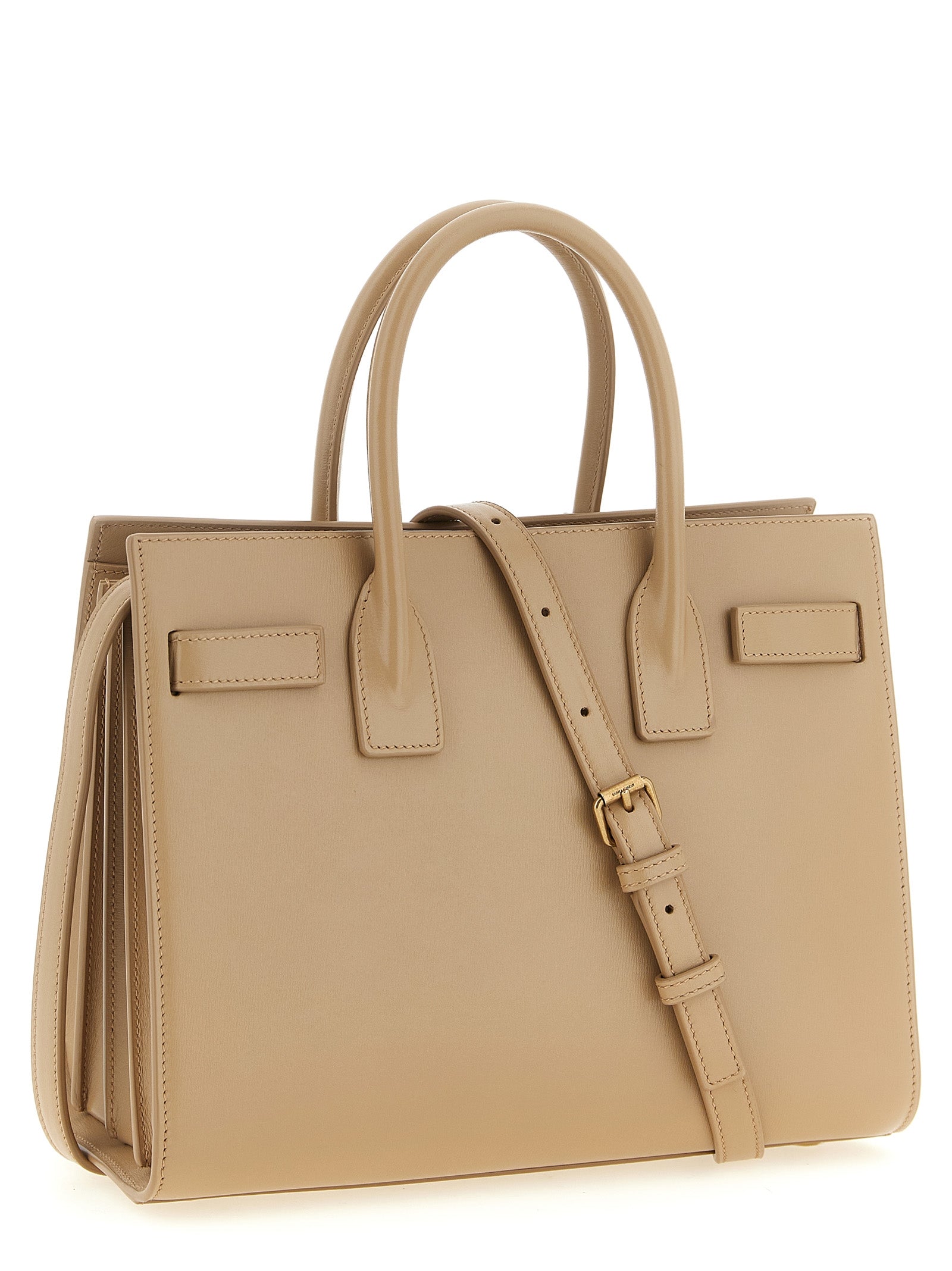 Saint Laurent Beige Calfskin Handbag