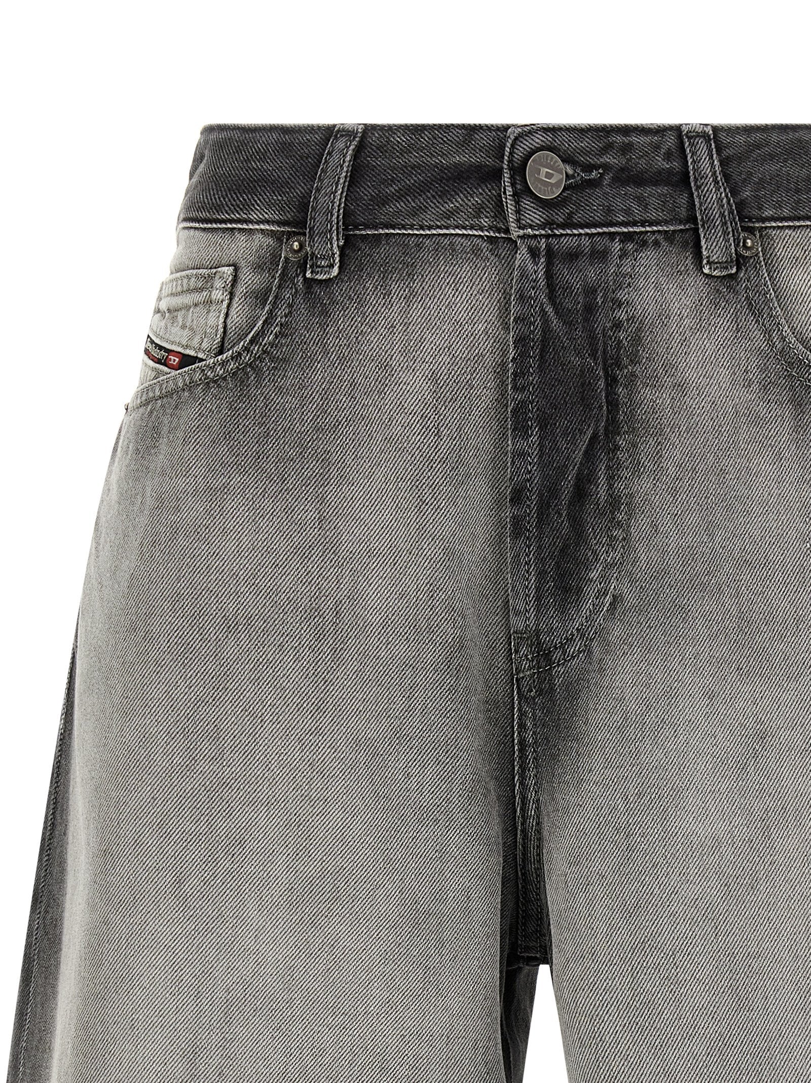 Diesel Gray Cotton Bermuda Shorts