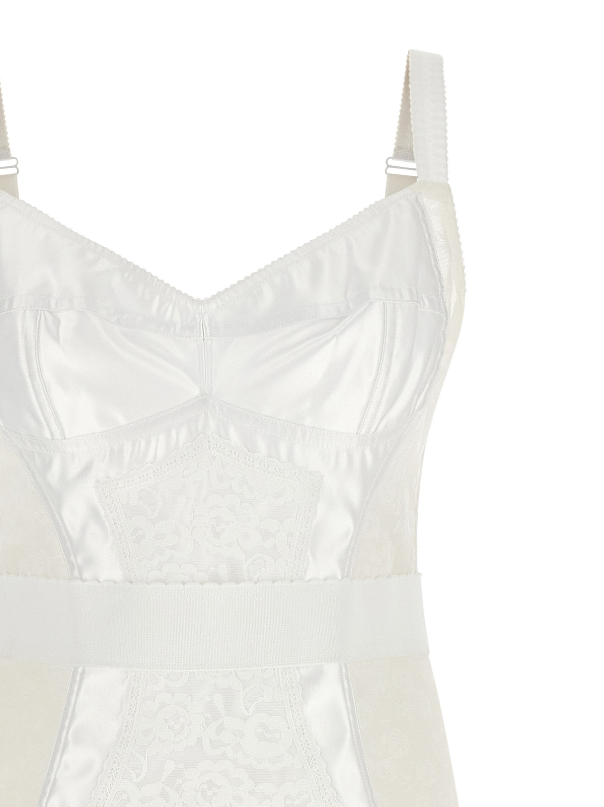 Dolce & Gabbana White Polyamide Midi Dress