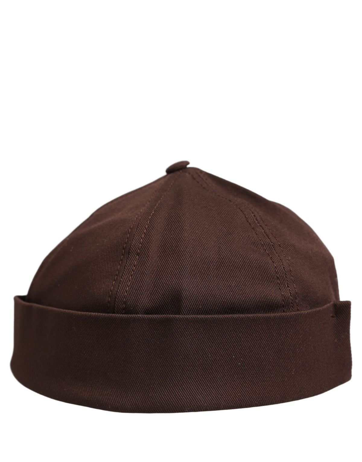 Dolce & Gabbana Men Brown Cotton Docker Capello Brimless Hat