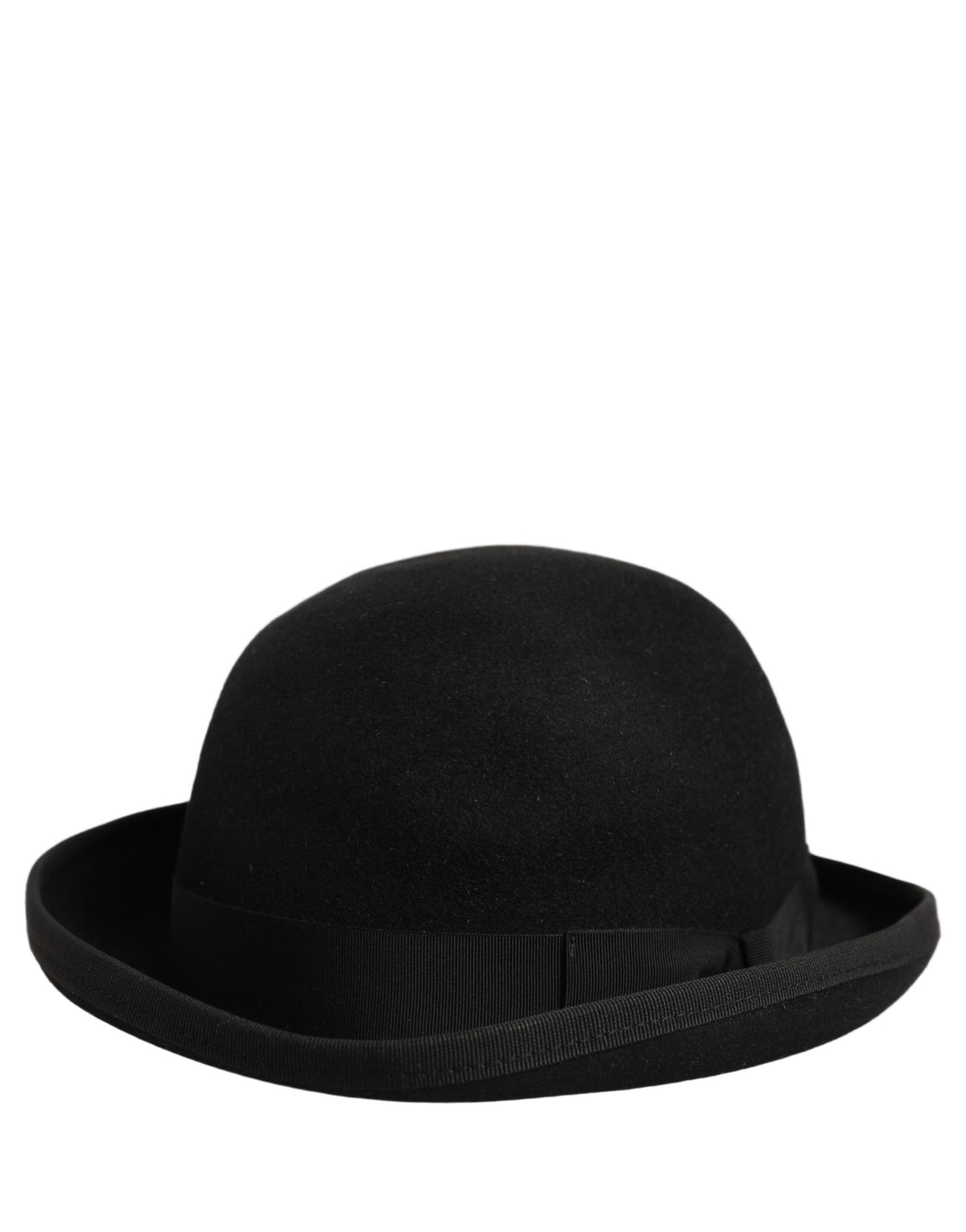 Dolce & Gabbana Men Black Rabbit Fur Felt Bowler Capello Hat