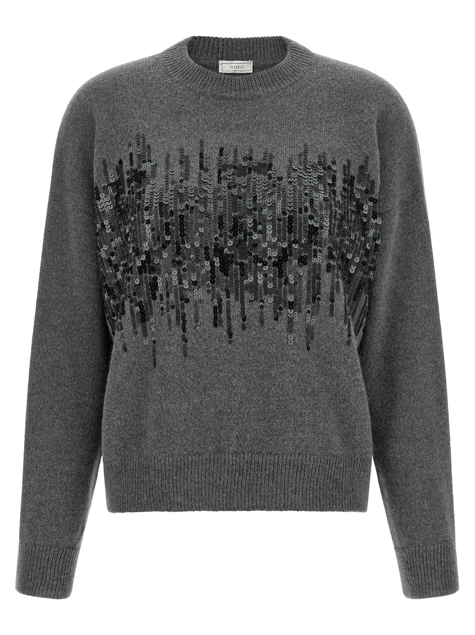 Peserico Gray Wool Cardigan