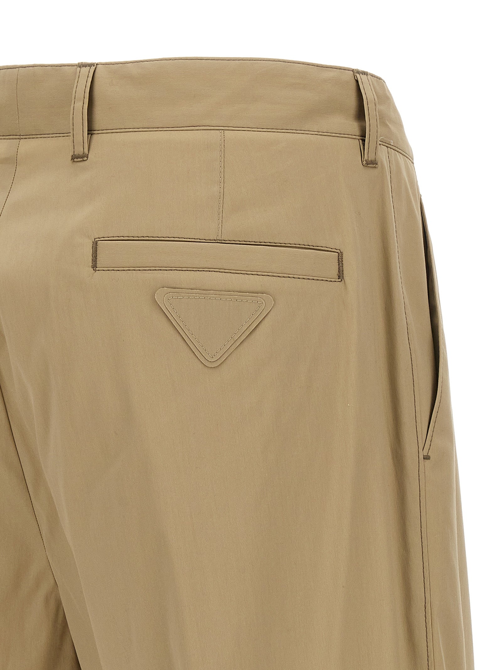 Prada Beige Cotton Casual Pants