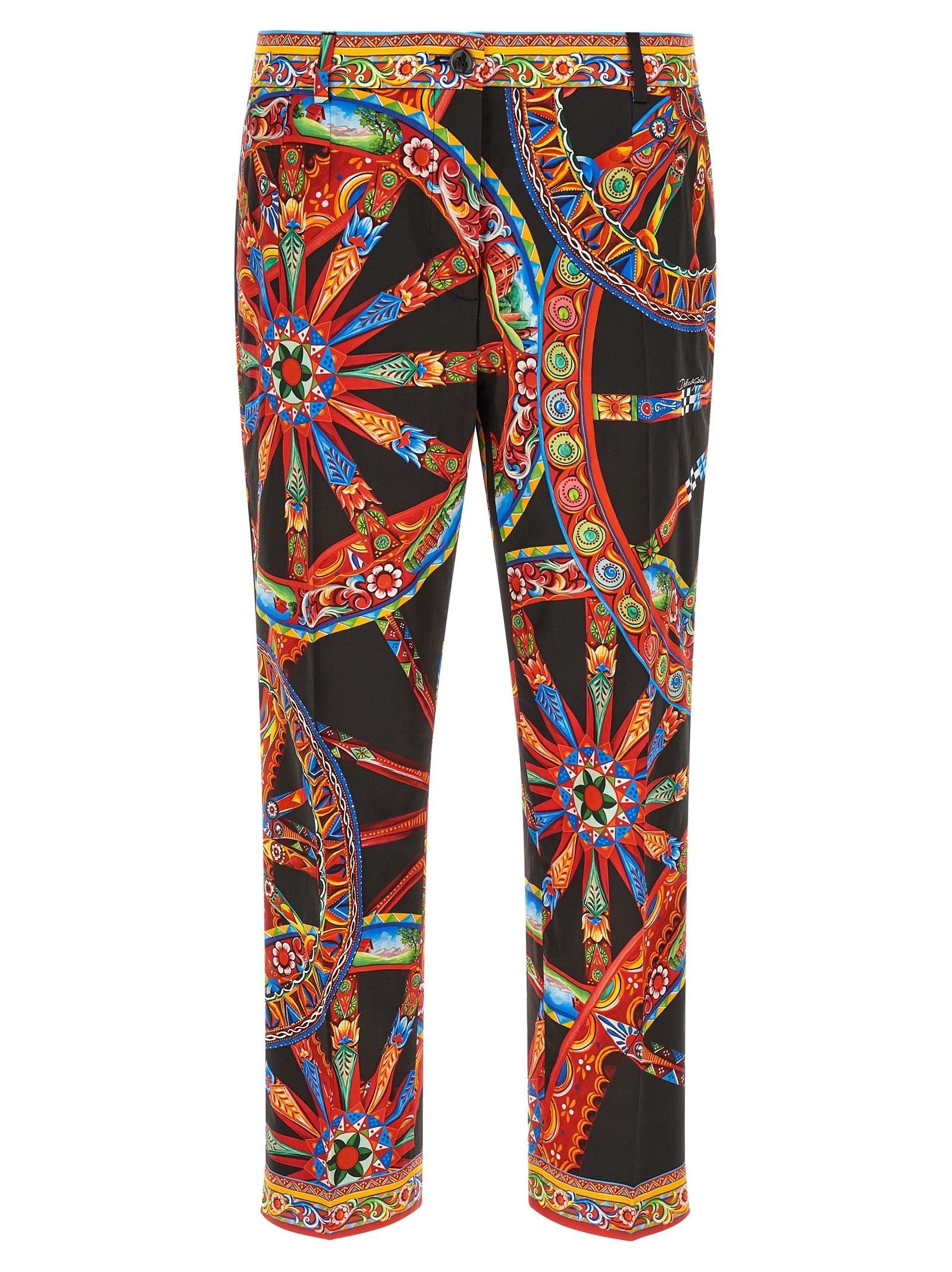 Dolce & Gabbana Multicolor Cotton Casual Pants