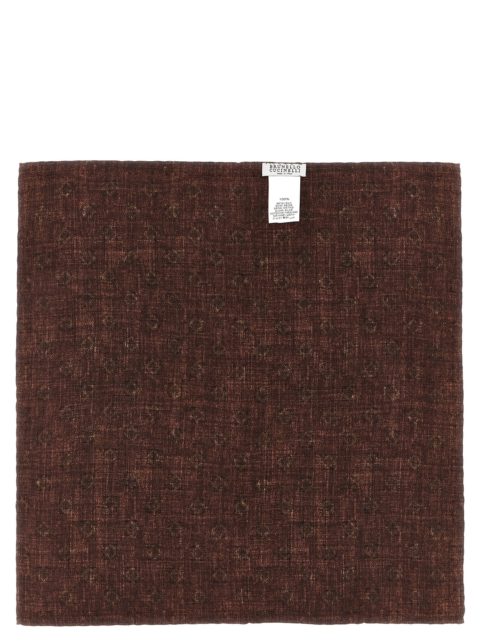 Brunello Cucinelli Multicolor Silk Pocket Square