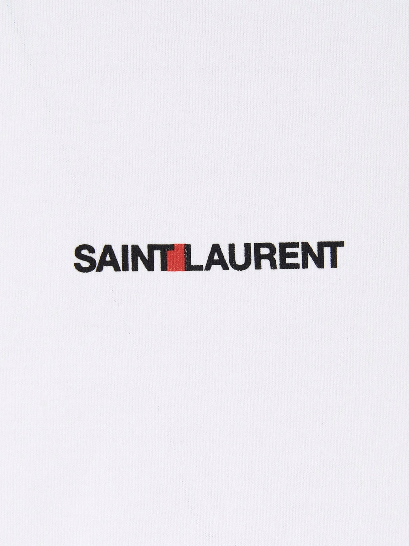 Saint Laurent White Cotton T-Shirt