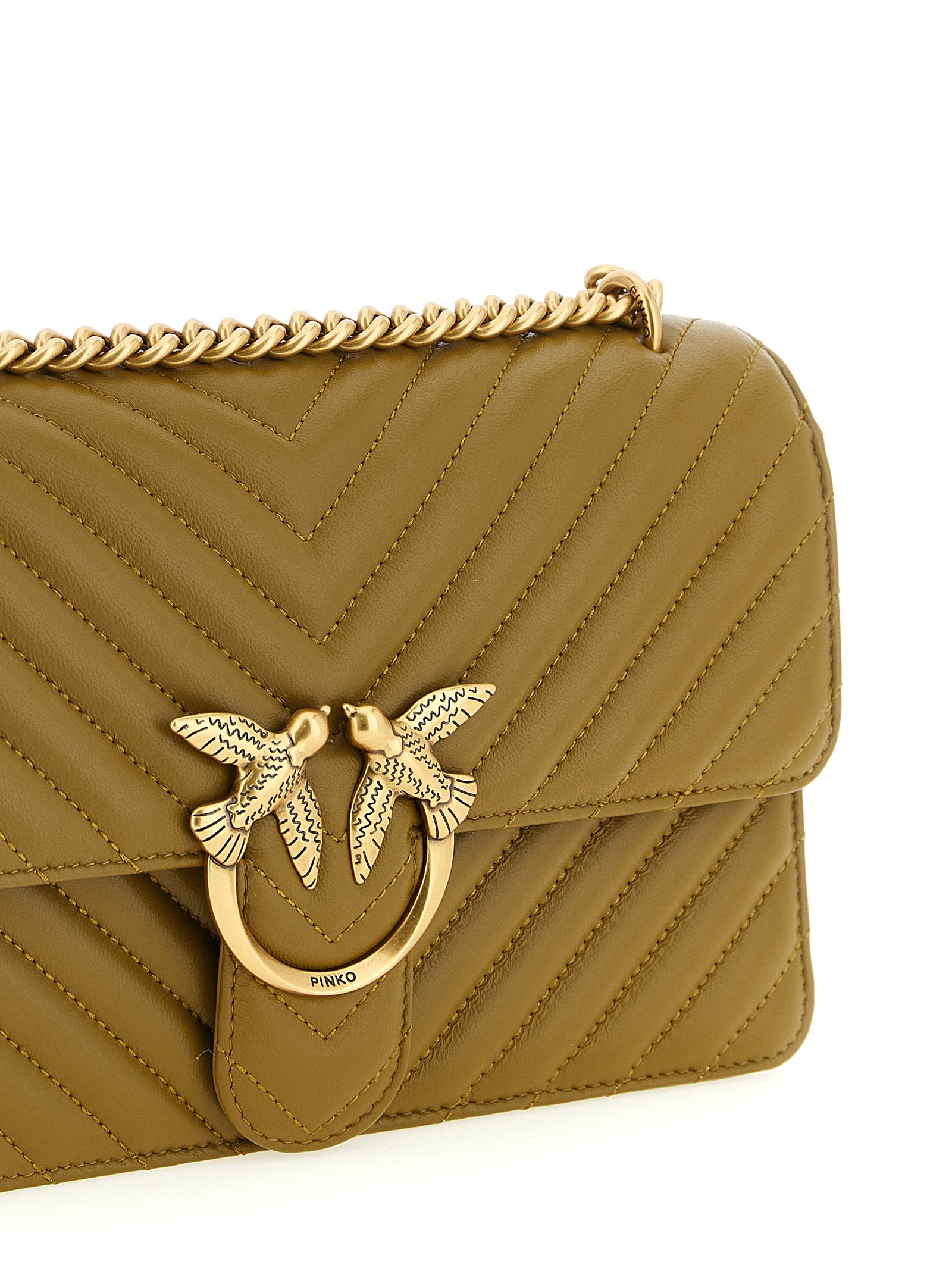 PINKO Bicolor Lambskin Crossbody Bag